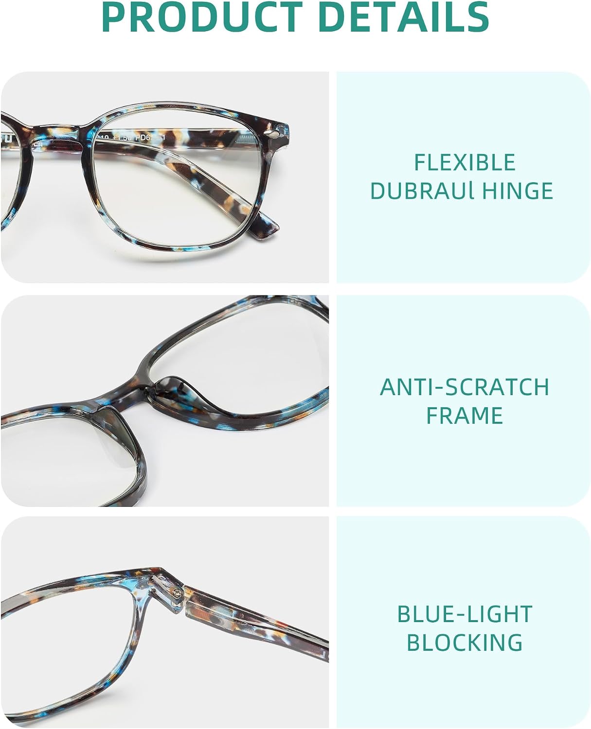 Detalle de JOLISU Reading Glasses, 5-Pack