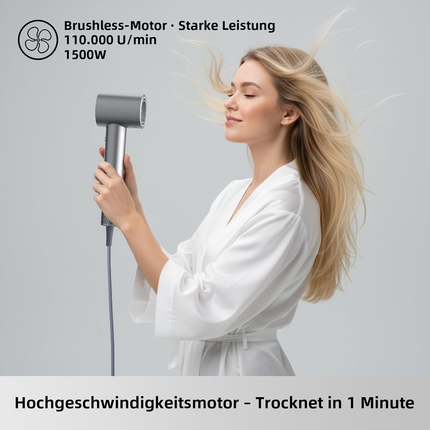 Thumbnail 2 de Phon Capelli Professionale – Asciugatura Rapida, Anti-Crespo, 1500 W con Motore Brushless e Diffusore Incluso