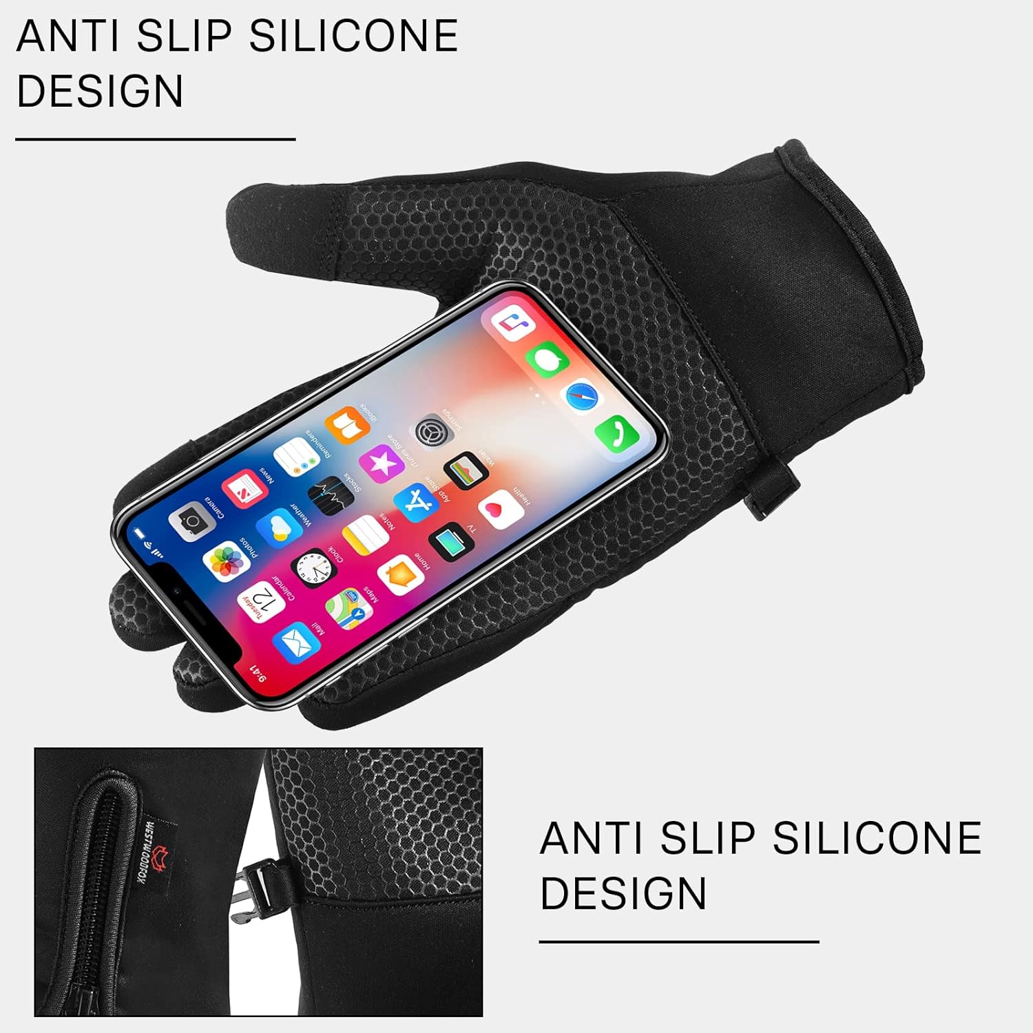 Detalle 2 de WESTWOOD FOX WFX Cycling Gloves Thermal touchscreen 1 pair