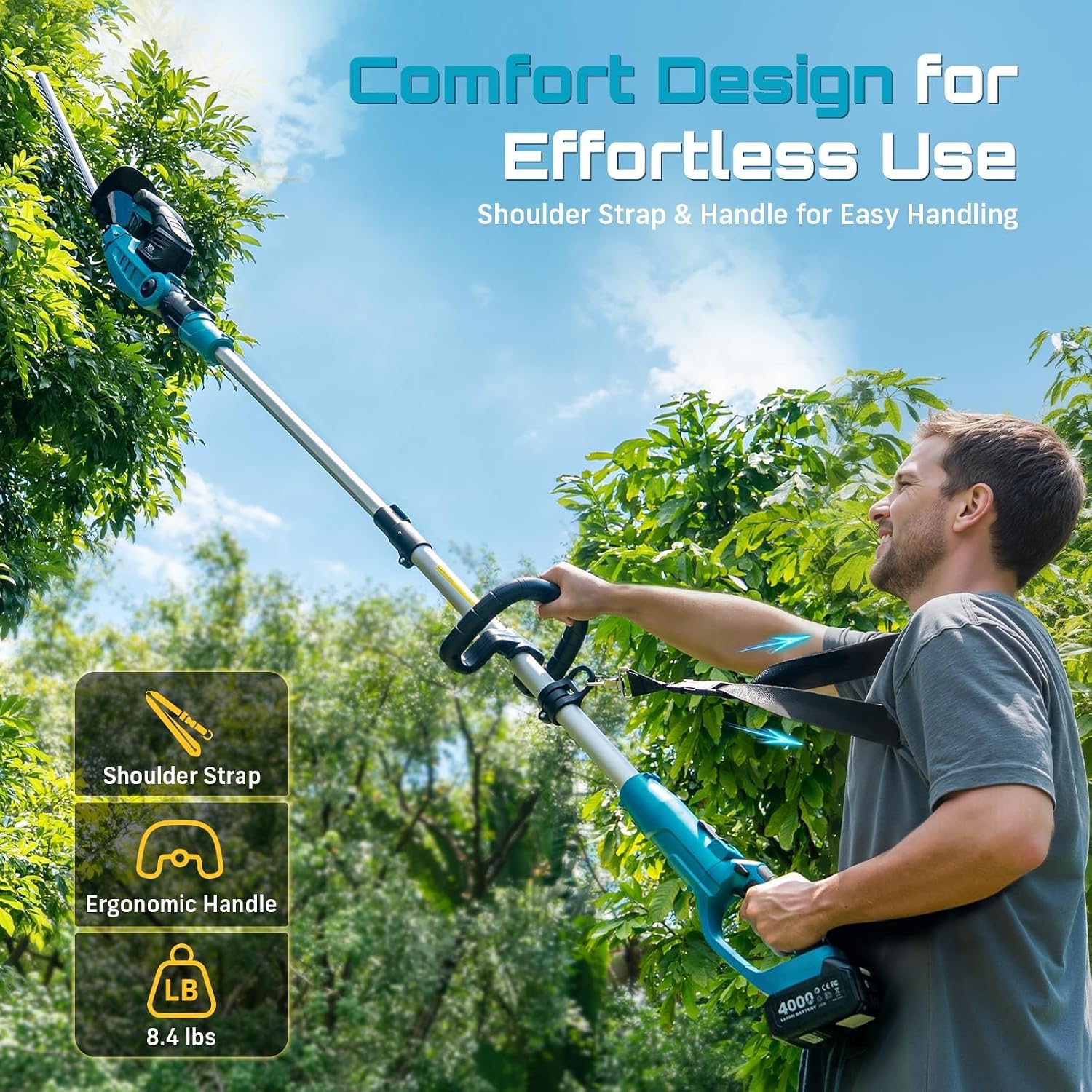 Thumbnail 6 de SEESII Cordless Hedge Trimmer, 20-inch blade