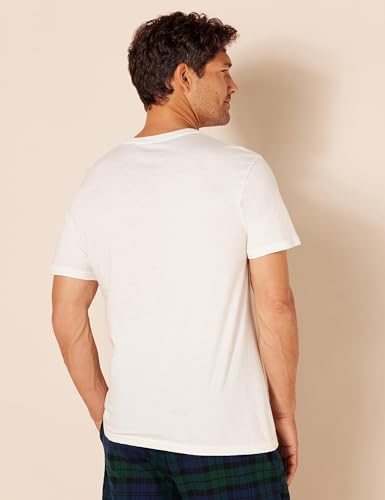 Detalle de Amazon Essentials Magliette Intime a Girocollo Uomo – 6 pezzi, Bianco, XXL, vestibilità aderente