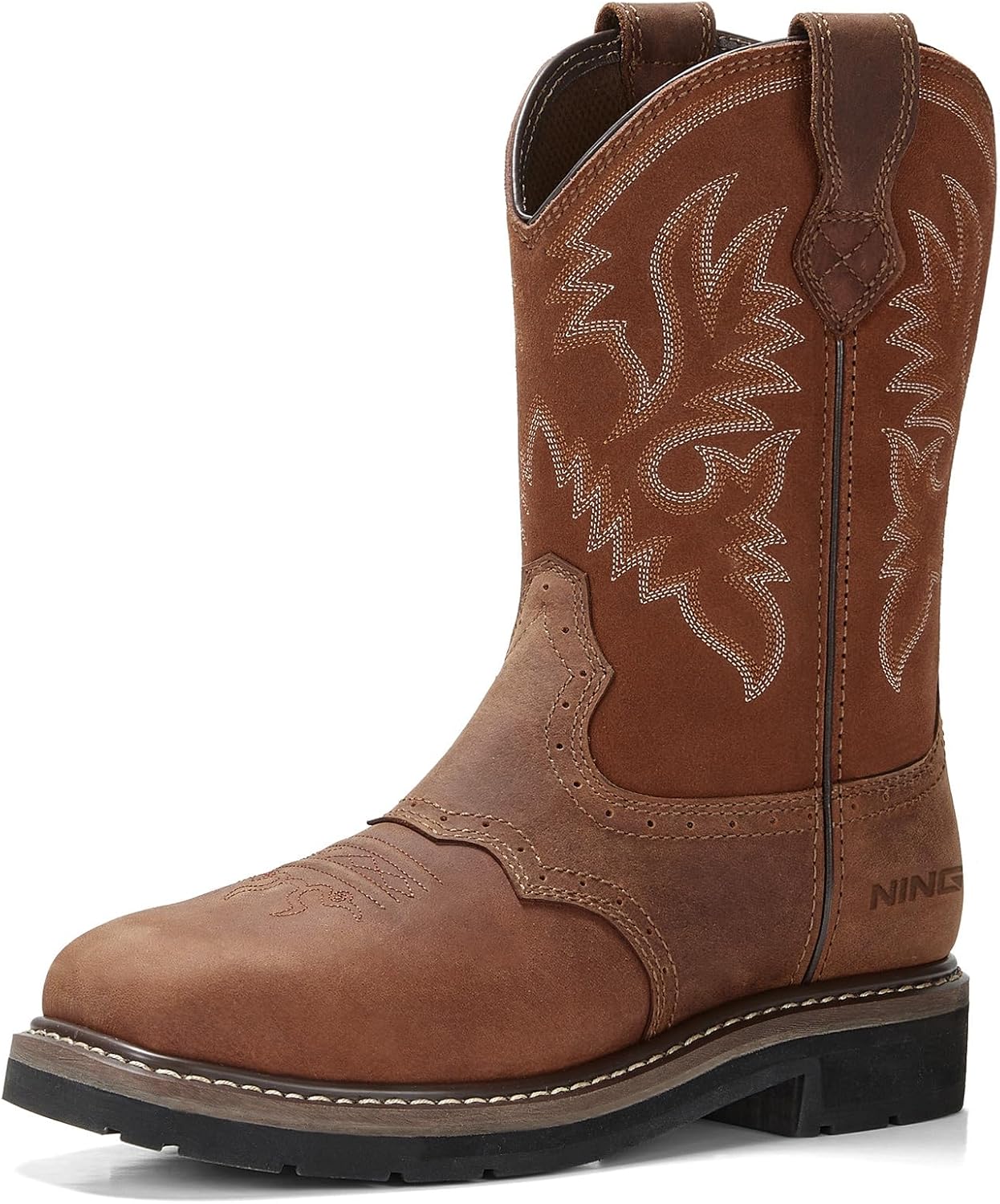 Thumbnail 5 de HISEA NINGO Steel Toe Work Boots for Men — Waterproof, Western Pull-On Boots with All-Around Protection
