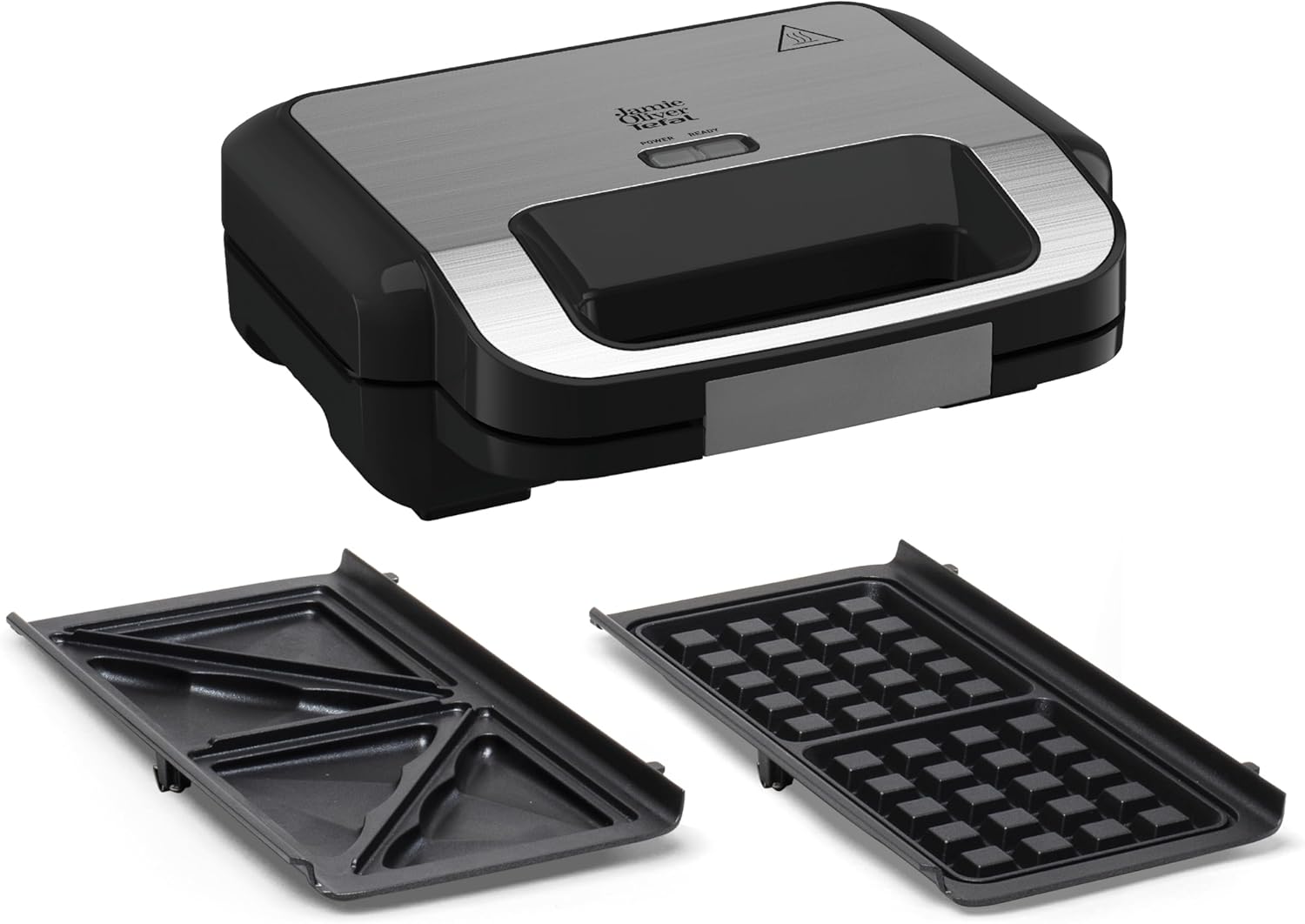 Tefal Jamie Oliver 2-in-1 Sandwich-Waffel-Kombigerät SW70J810 mit antihaftbeschichteten Platten