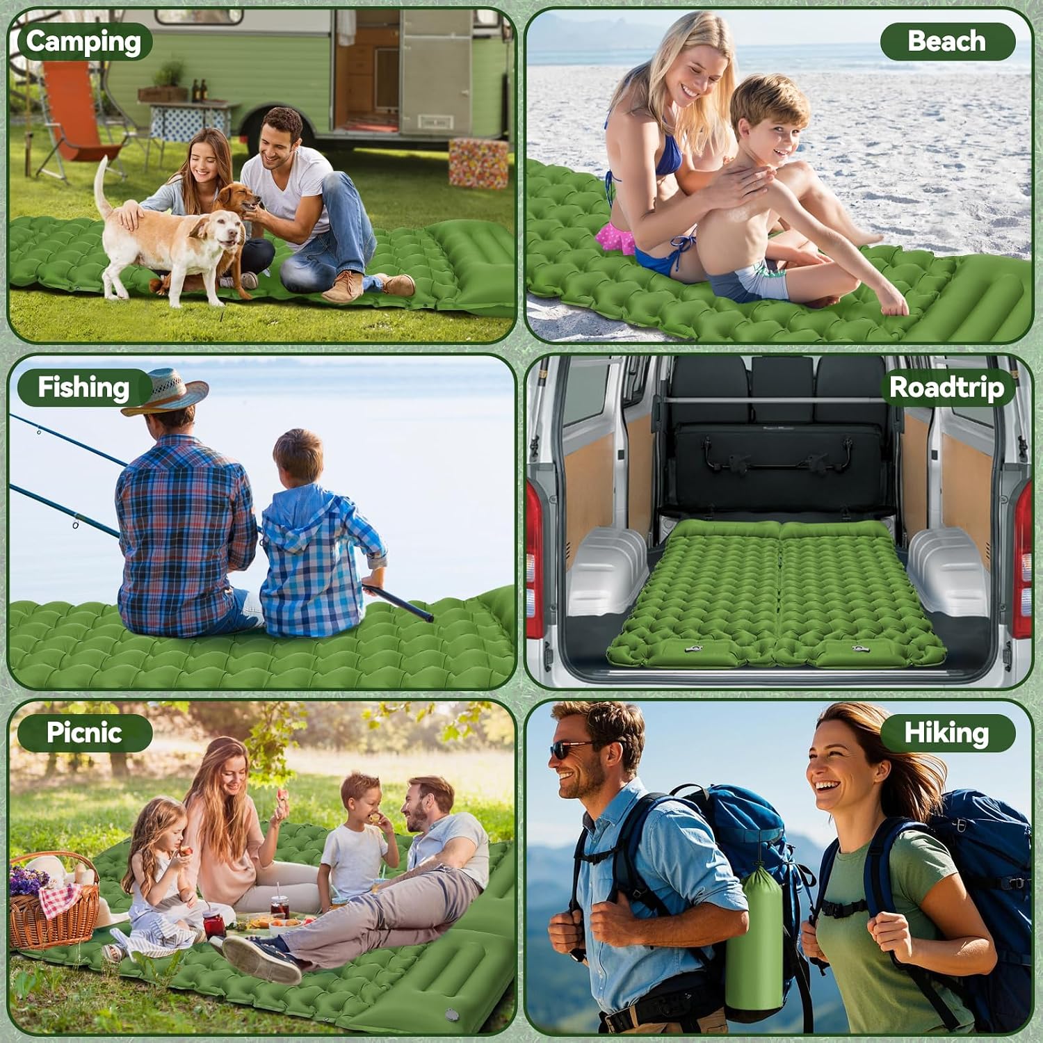 Thumbnail 6 de FORRINX Isomatte Camping Luftmatratze Ultraleicht – 9 cm Komfort, 200 × 68 cm, 950 g