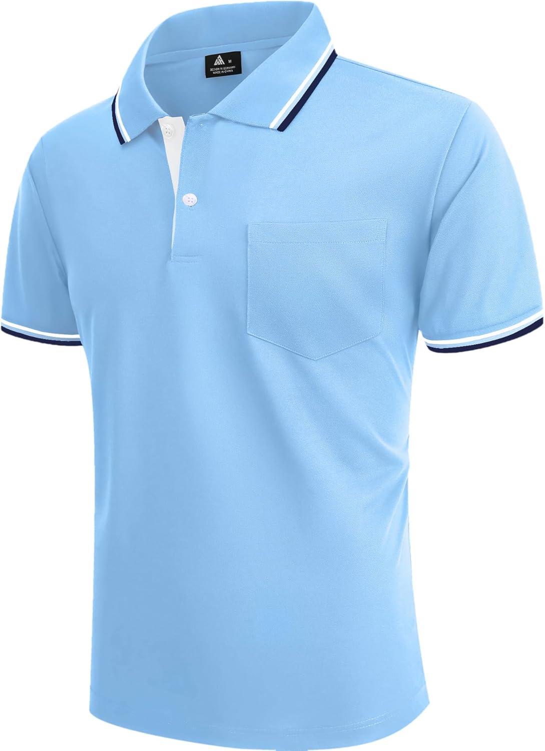 Thumbnail 1 de zitysport Poloshirt Herren Kurzarm – atmungsaktives Golf Polo mit Brusttasche (Slim Fit)