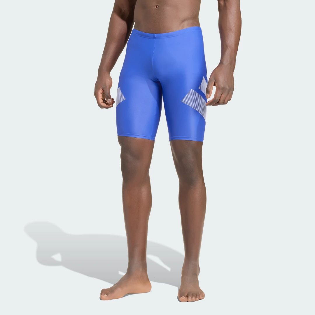 Detalle de BAÑADOR LARGO BIG BARS SWIM de Adidas — azul