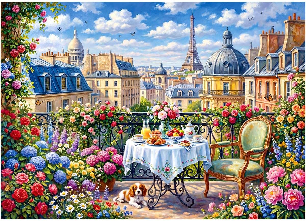 Detalle de Paris Garden Balcony Jigsaw Puzzle, 1,000 Pieces