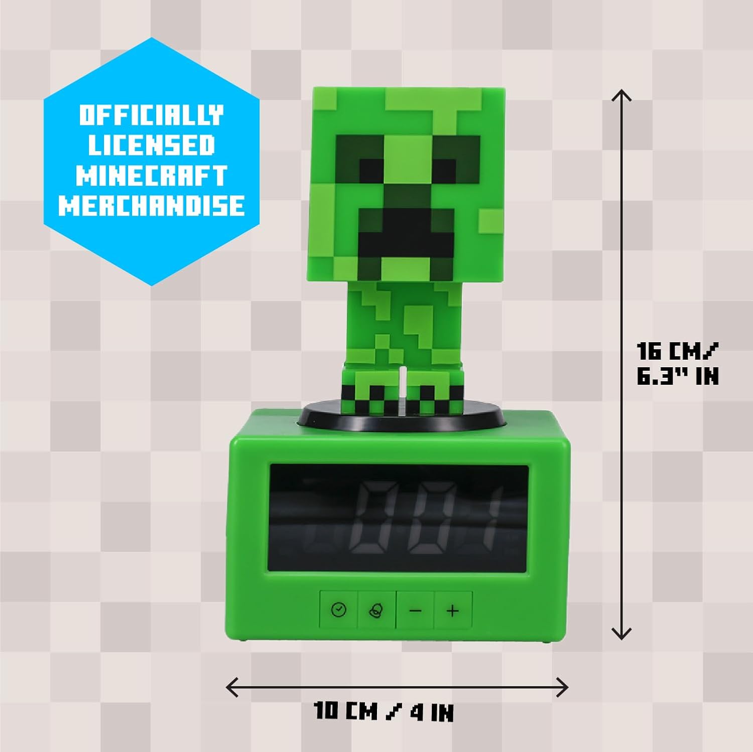 Thumbnail 1 de Paladone Réveil Creeper Minecraft – Horloge réveil officielle avec musique et veilleuse