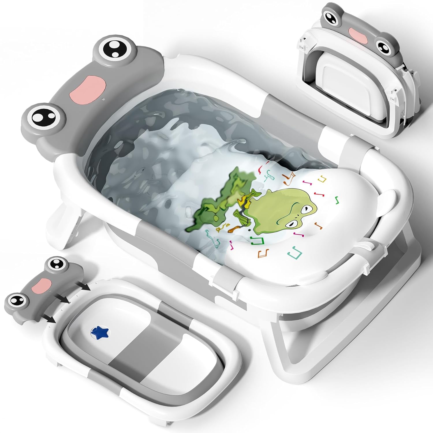 Imagen de COOSEYA Baby Badewanne faltbar Grau en OfertitasTOP