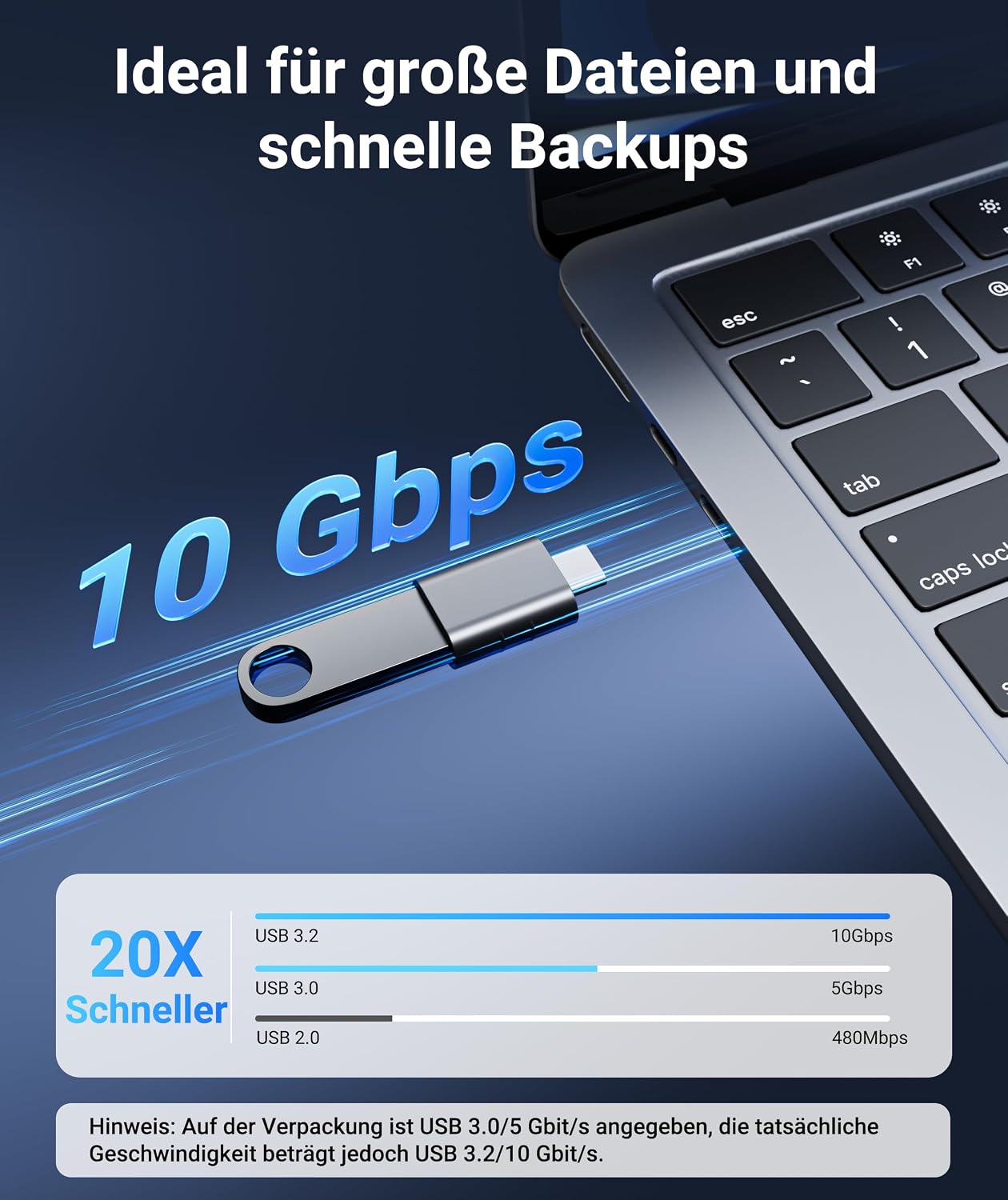 Detalle de Syntech USB-C auf USB Adapter 2er-Pack