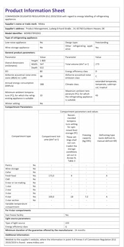 Thumbnail 10 de Midea MDRB379FGD02 273L Frost Free Fridge Freezer with Inverter Compressor