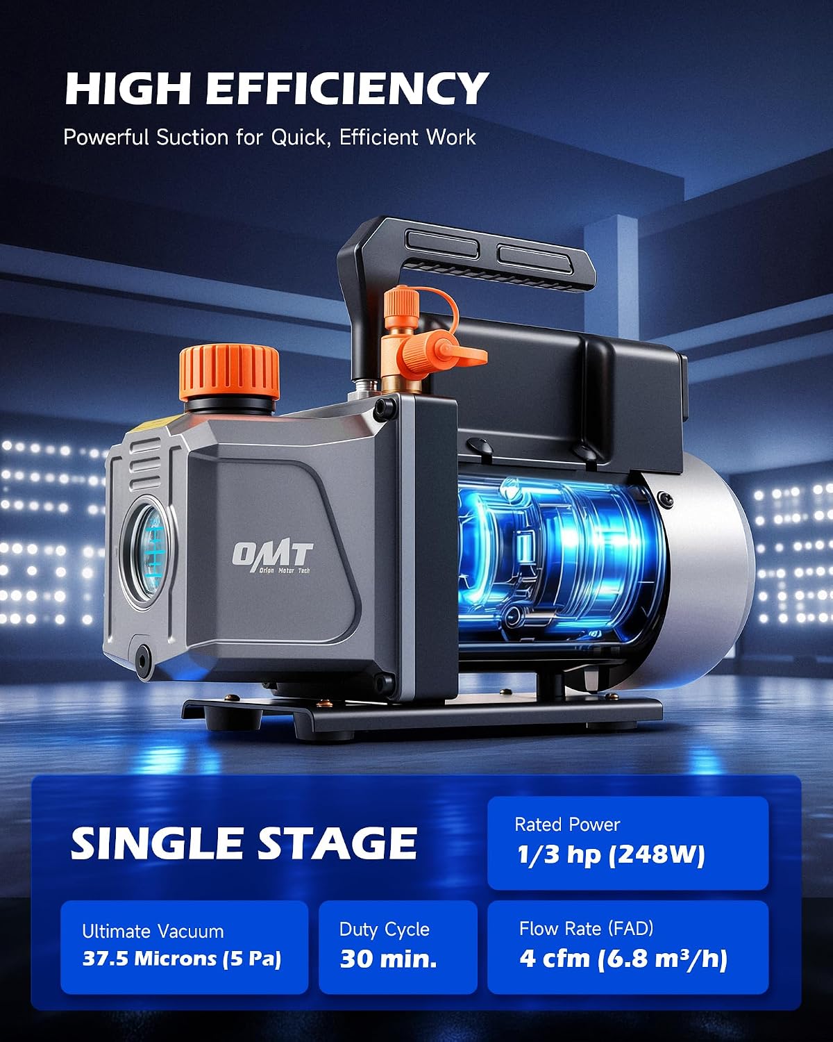 Thumbnail 5 de Orion Motor Tech R1234yf 1/3 hp Vacuum Pump
