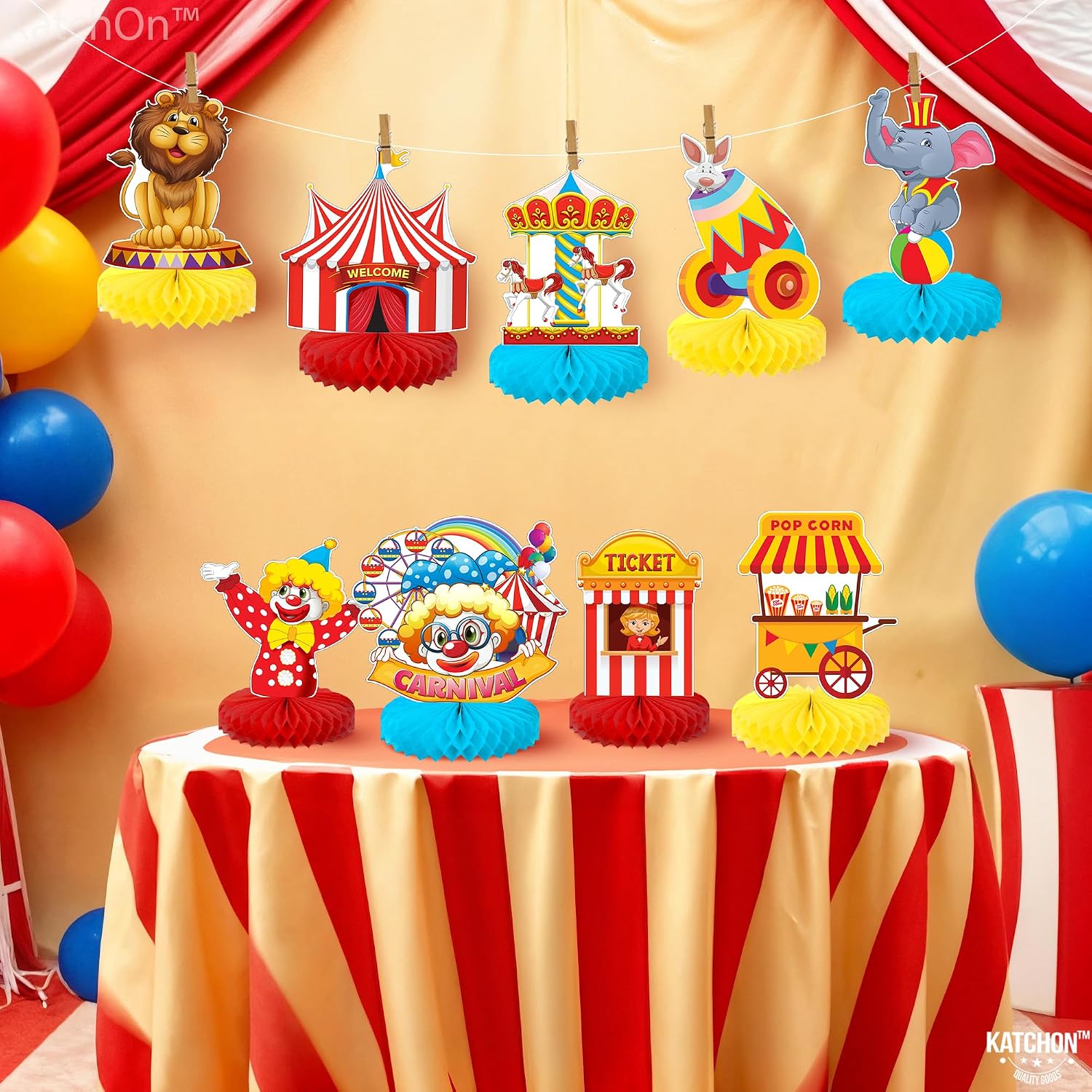 Detalle de Carnival Centerpieces for Tables - Pack of 9 by KatchOn