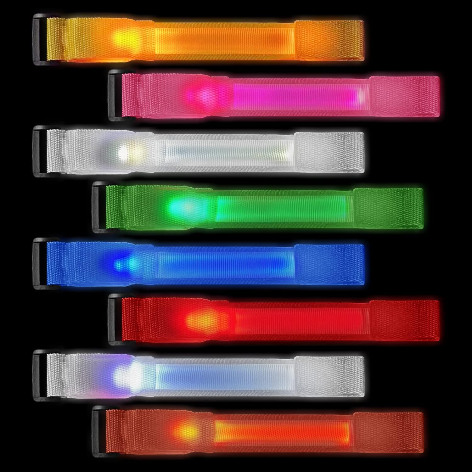Detalle de M.best 8 Stück LED Light Up Armbänder – Glühen im Dunkeln, Vielseitige Party-Accessoires