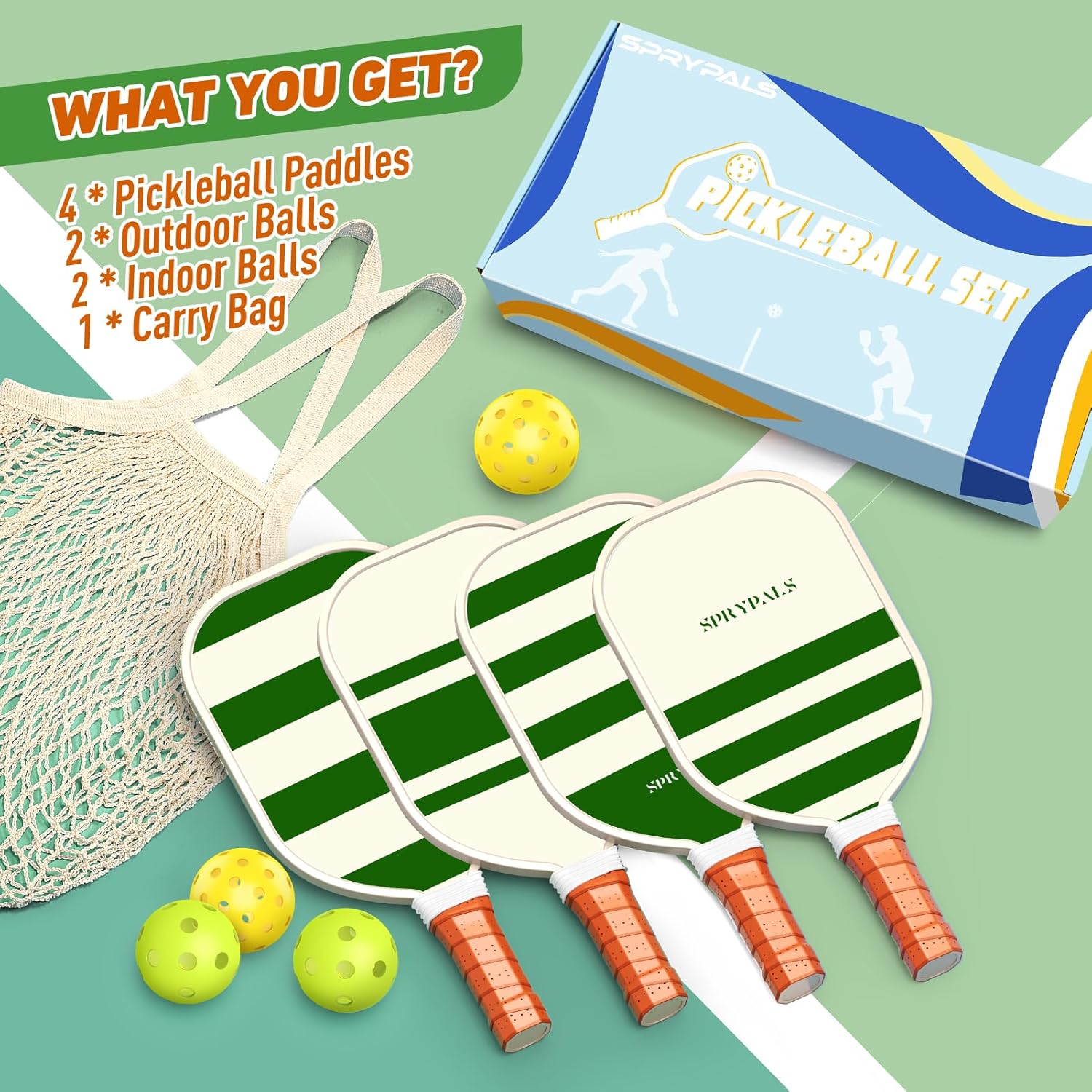 Thumbnail 6 de Pickleball Paddles 9-Ply Basswood Set