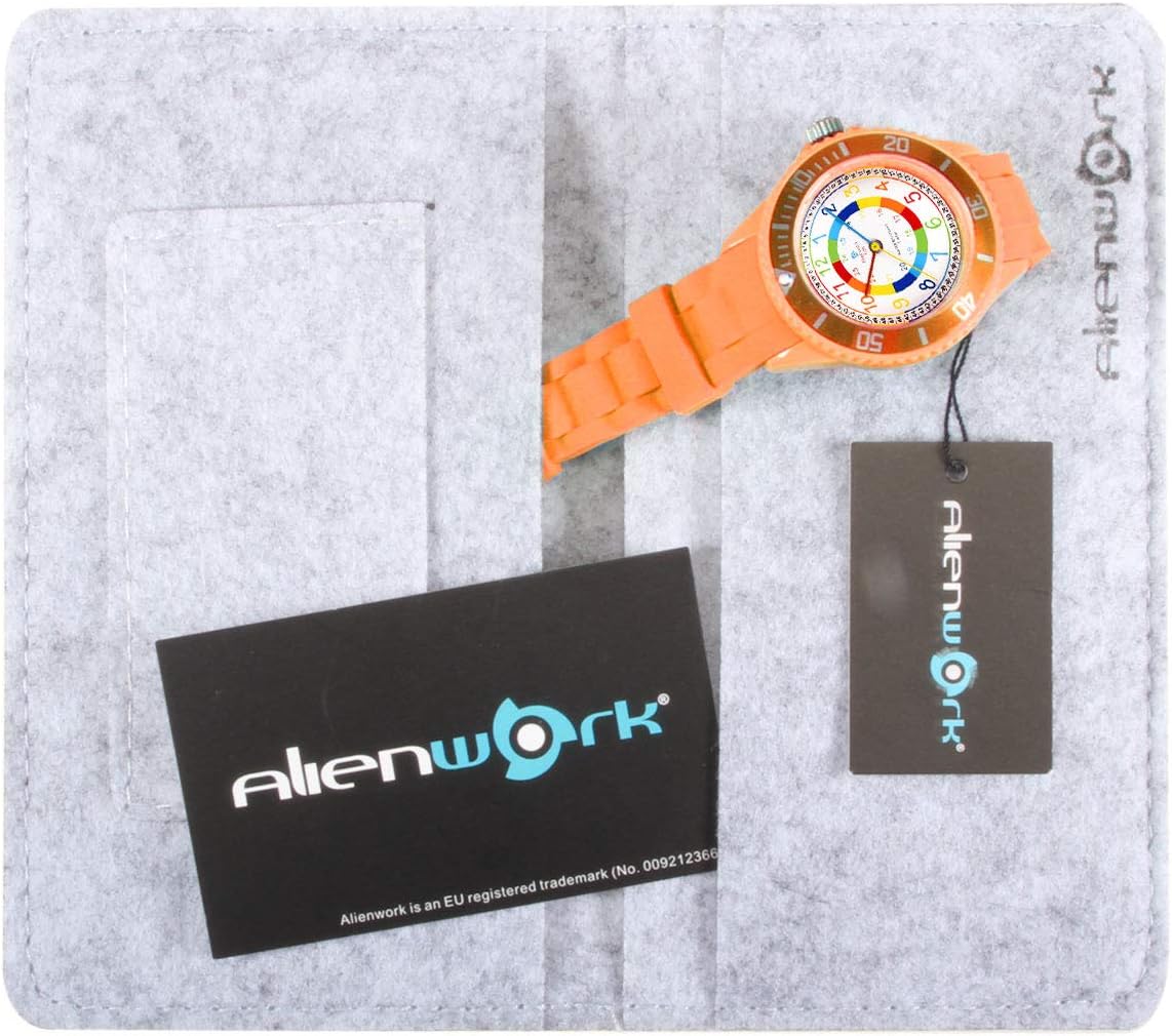 Thumbnail 5 de Alienwork Montre Pédagogique pour apprendre l'heure – 5 ATM, résistant et coloré