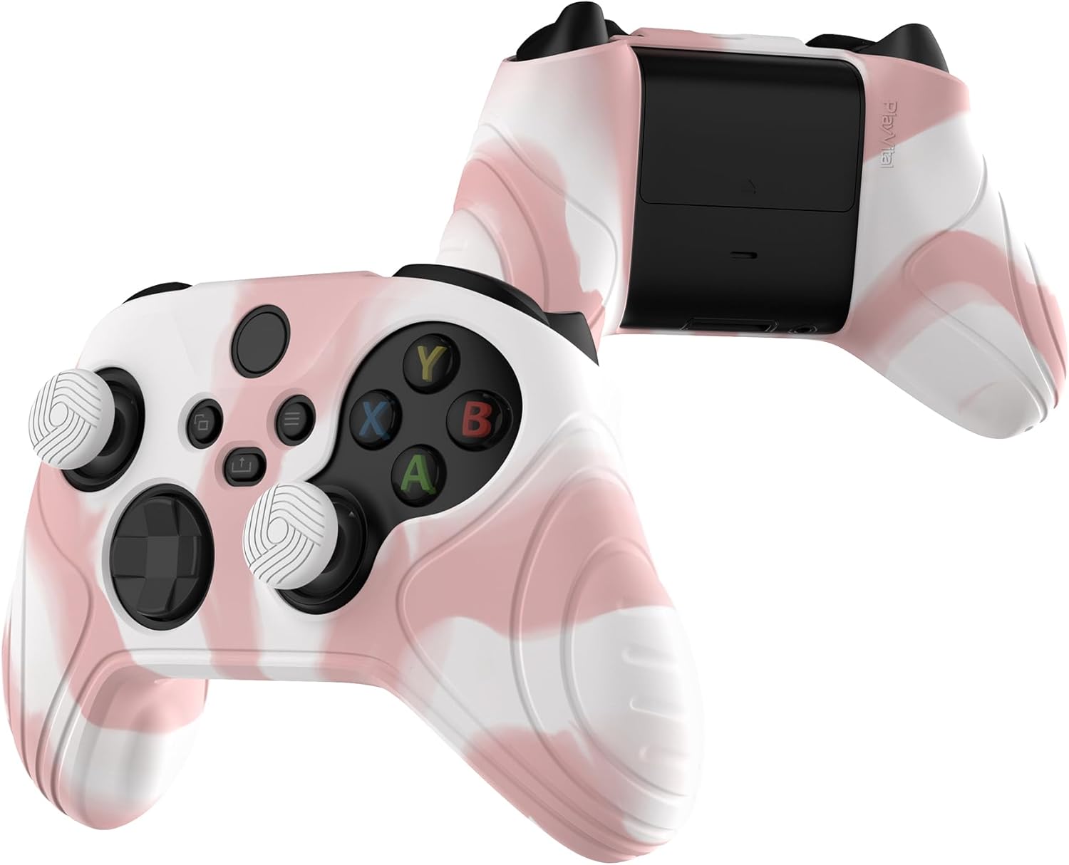 Thumbnail 4 de eXtremeRate PlayVital Samurai Edition anti-slip silicone grip skin for Xbox Series S/X controller (Pink White)