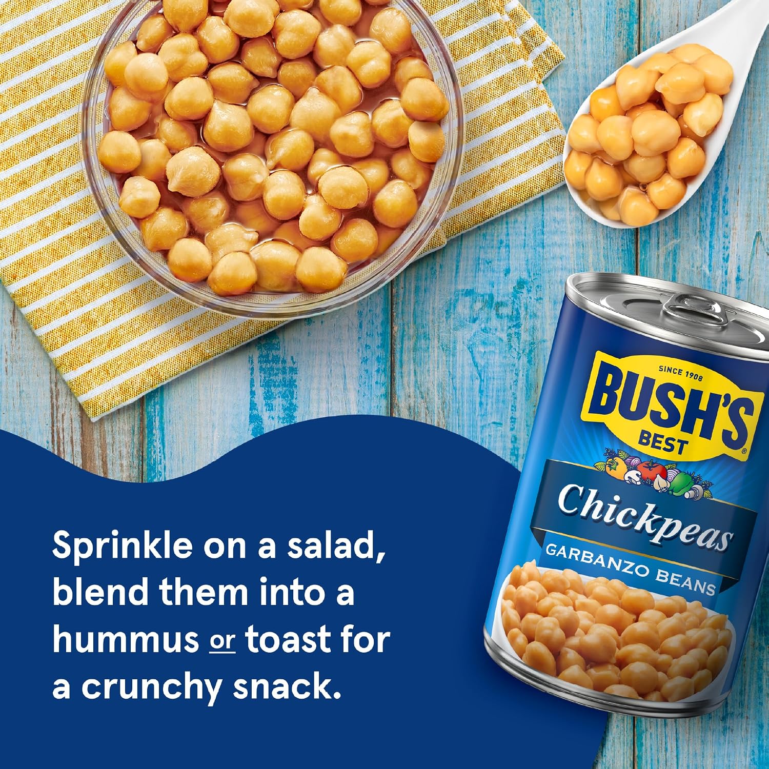 Thumbnail 3 de Bush's Best Canned Garbanzo Beans (Chickpeas), Pack of 12