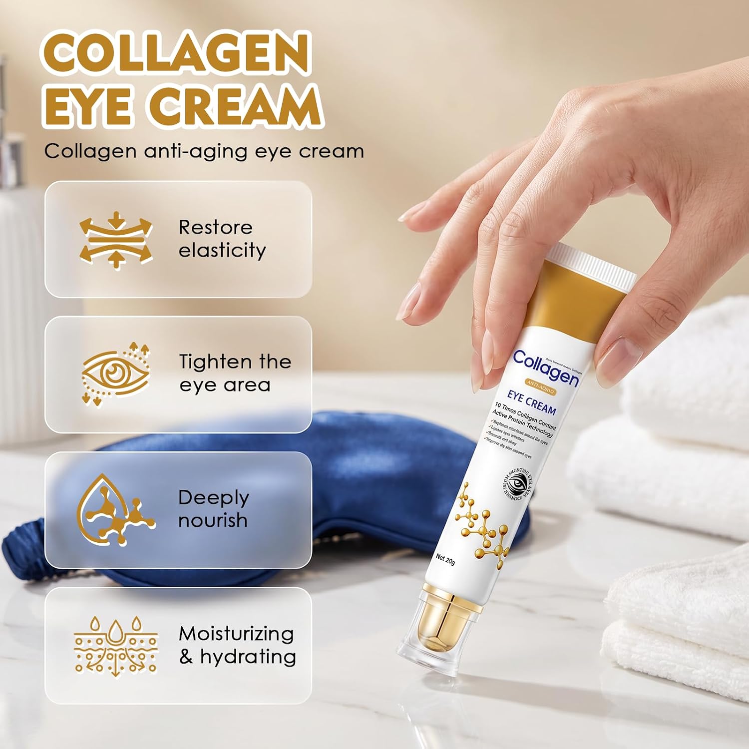 Thumbnail 6 de HOUSN 20g Crème Yeux anti-rides: hydratation ciblée et lifting instantané