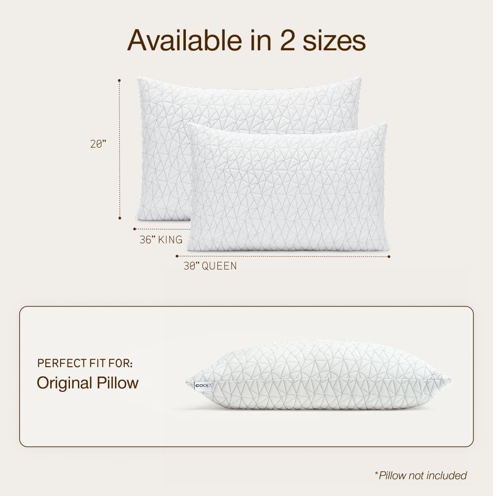 Detalle 1 de Coop Home Goods Original Pillow Cover, King Size, Quilted Lulltra Fabric