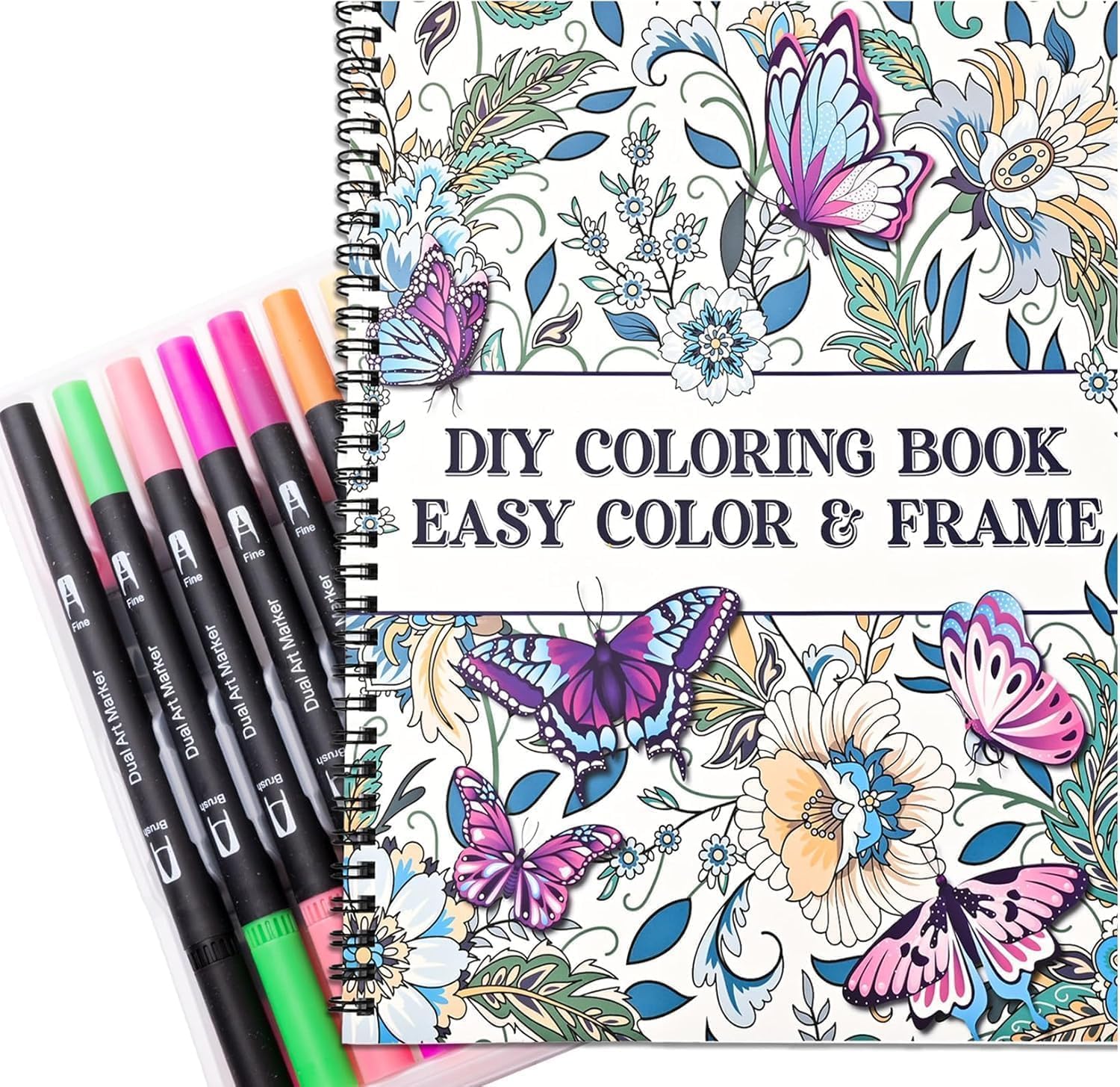 Detalle de Zylota Colouring Book for Adults: Malbuch-Set für Erwachsene mit Marker-Set und 30 Motiven