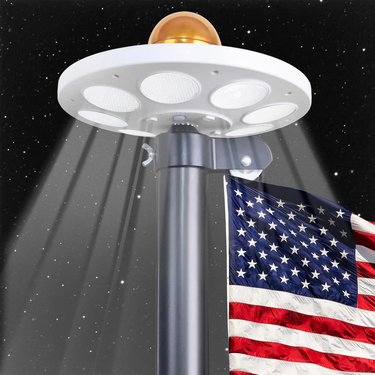 Detalle de PHITRIC Flag Pole Light 136 LED 🌙