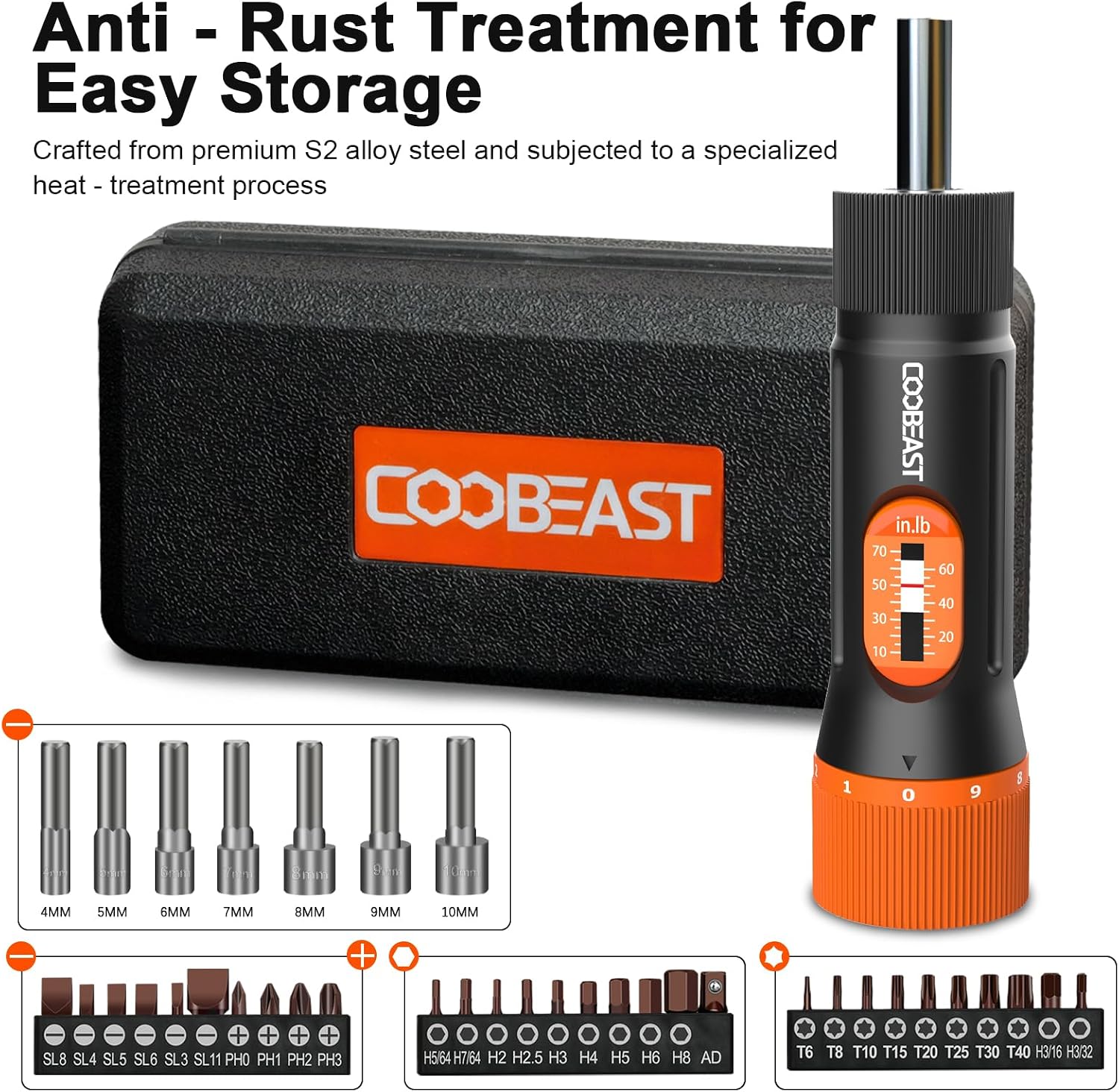 Detalle de Coobeast Torque Screwdriver Set, 38-Piece
