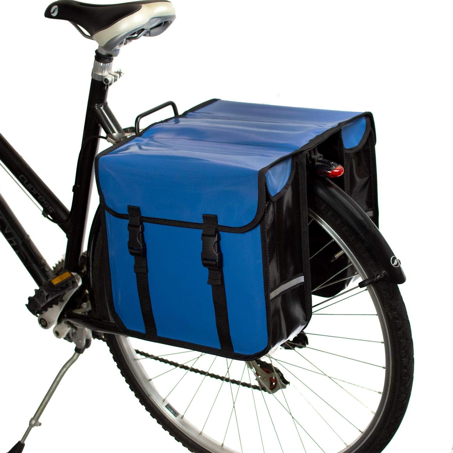 Thumbnail 2 de BikyBag Classic CW Waterproof Bicycle Double Pannier Bag (Code Red) – 26L, Strap-Mount, Rear Rack Gear for Commuting and Touring