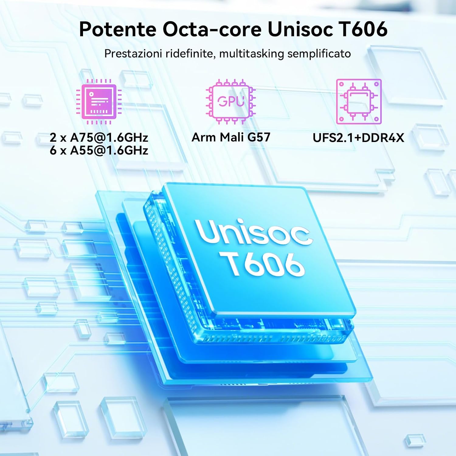 Detalle de TABWEE T20 Tablet Android 16 con Tastiera: potenza, stile e versatilità 10