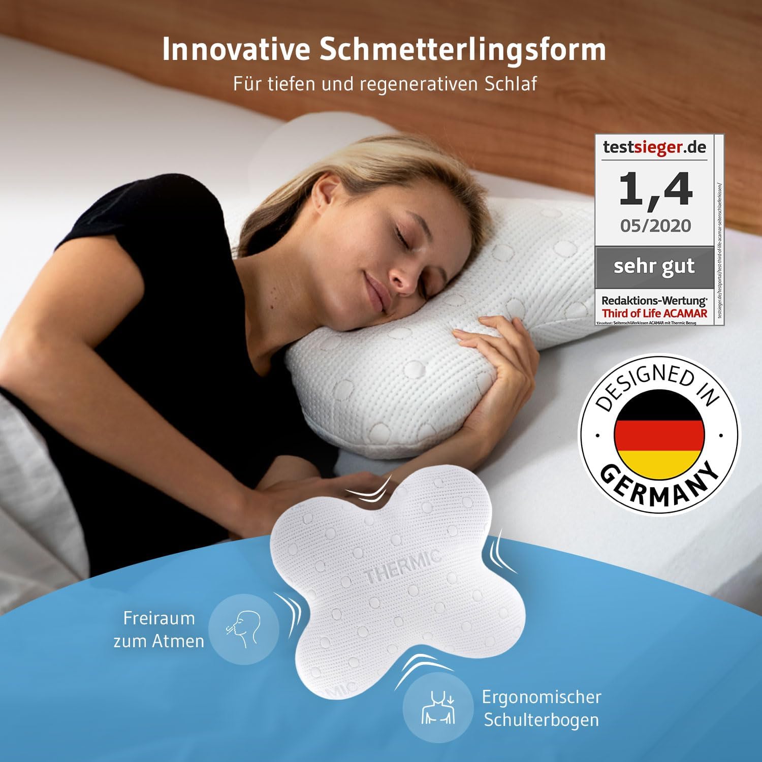 Detalle 2 de ACAMAR Seitenschläferkissen Ergonomisch