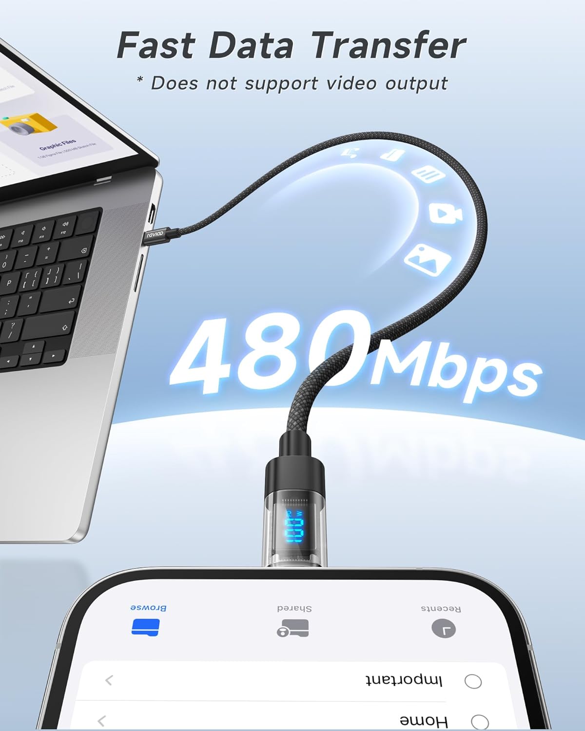 Thumbnail 3 de RAVIAD 100W USB C Kabel 🔌