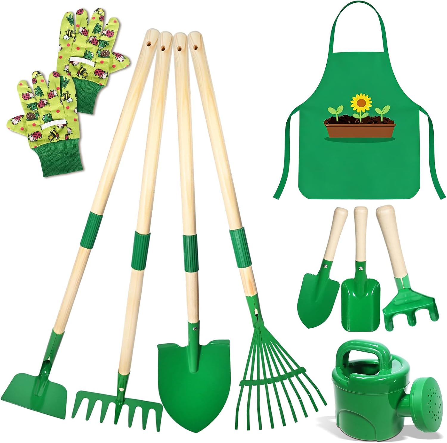 Detalle de Kinder Gartenwerkzeug-Set 10-teilig aus Metall