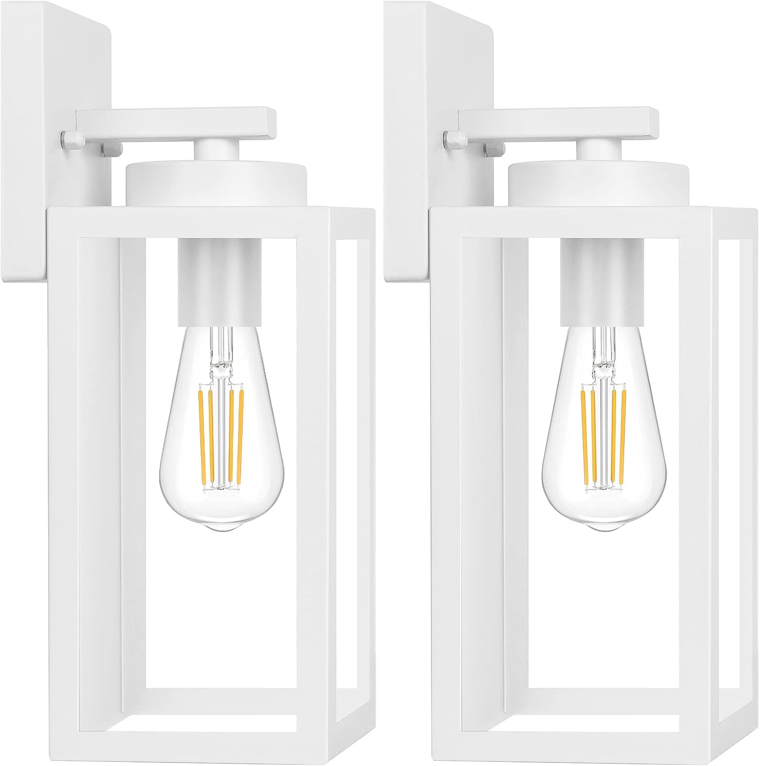 Detalle de BesLowe Outdoor Wall Lanterns, White