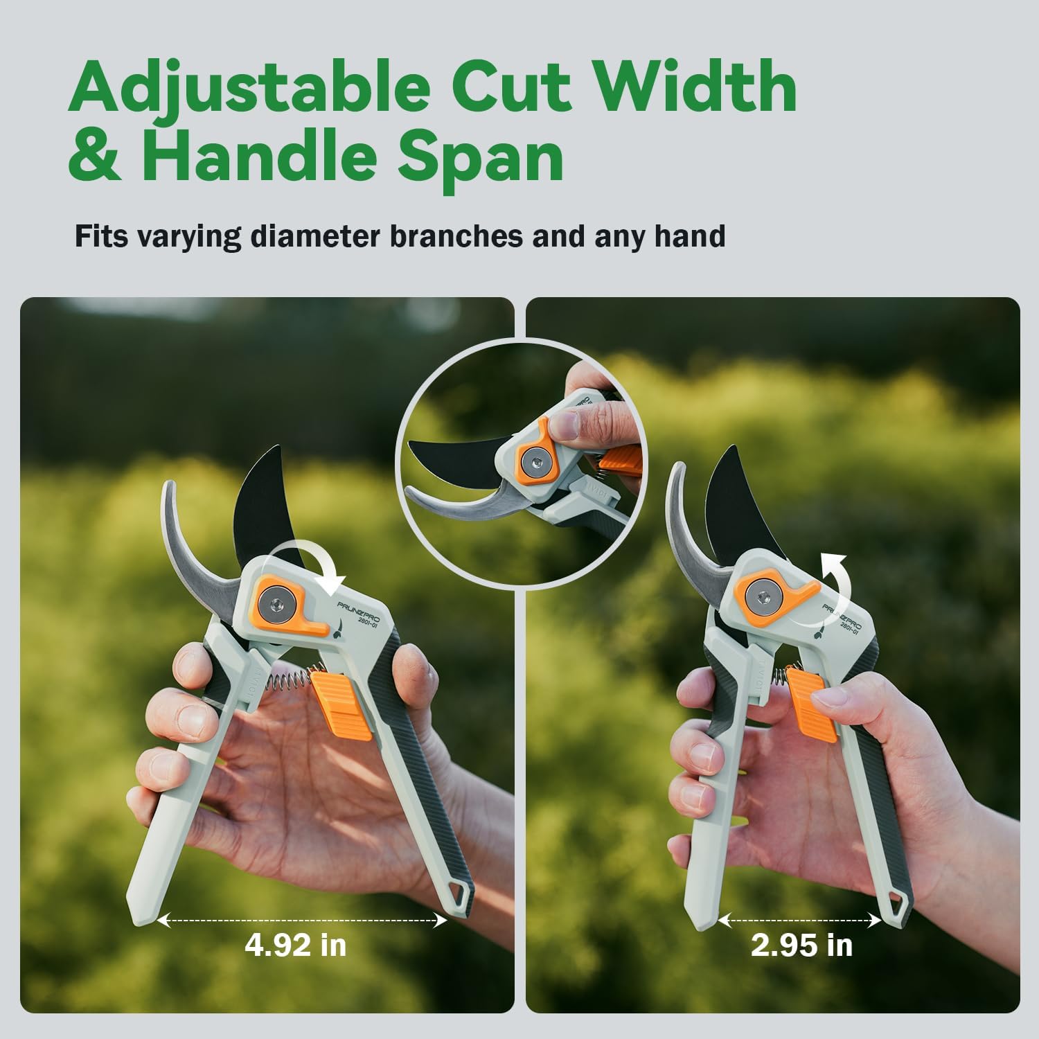 Detalle 2 de PrunePro PP-2801-01+06 Pruning Shears Set with Micro-Tip Scissors