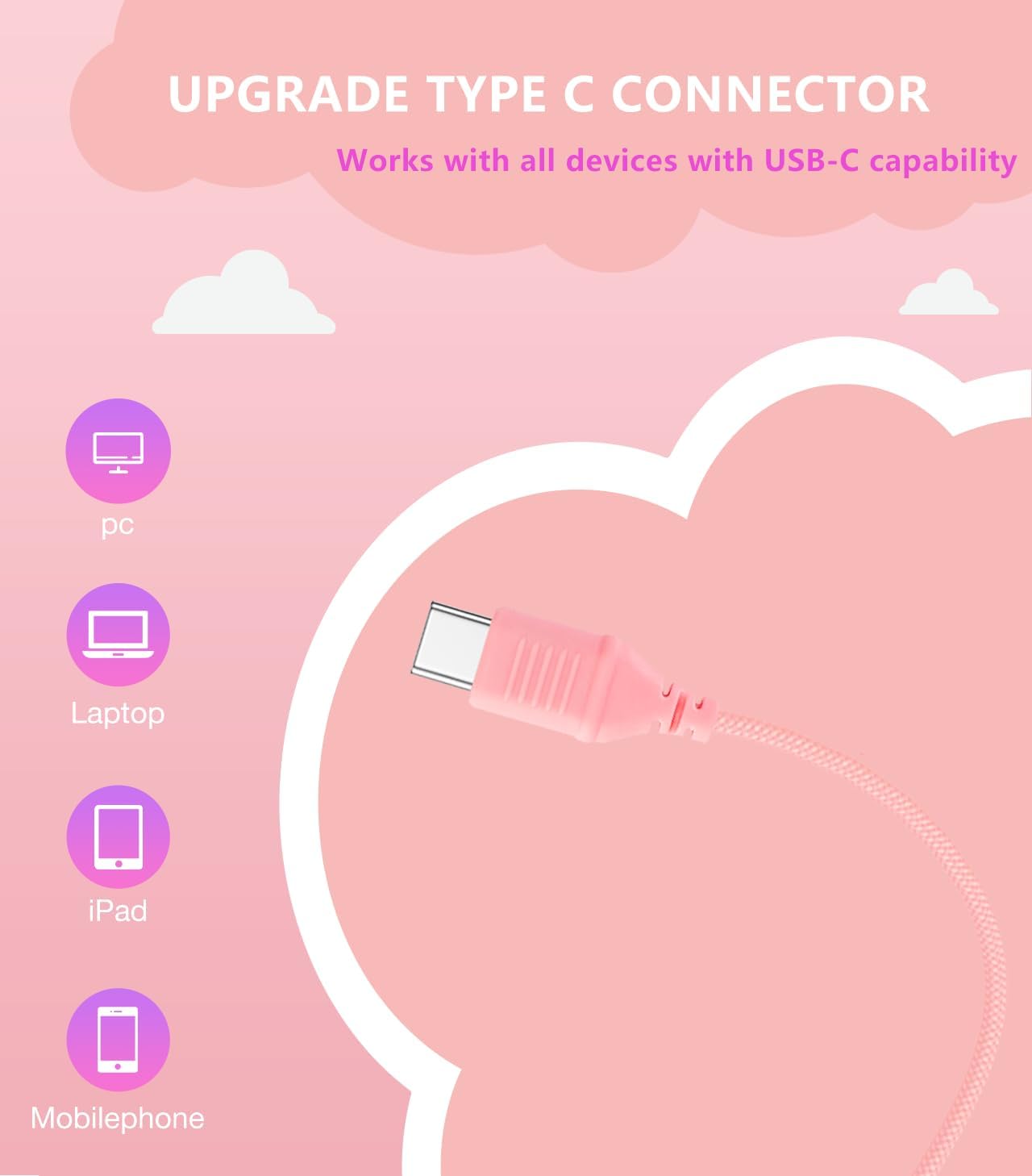 Thumbnail 1 de Bywulanda USB Type C Kids Headphone 94dB