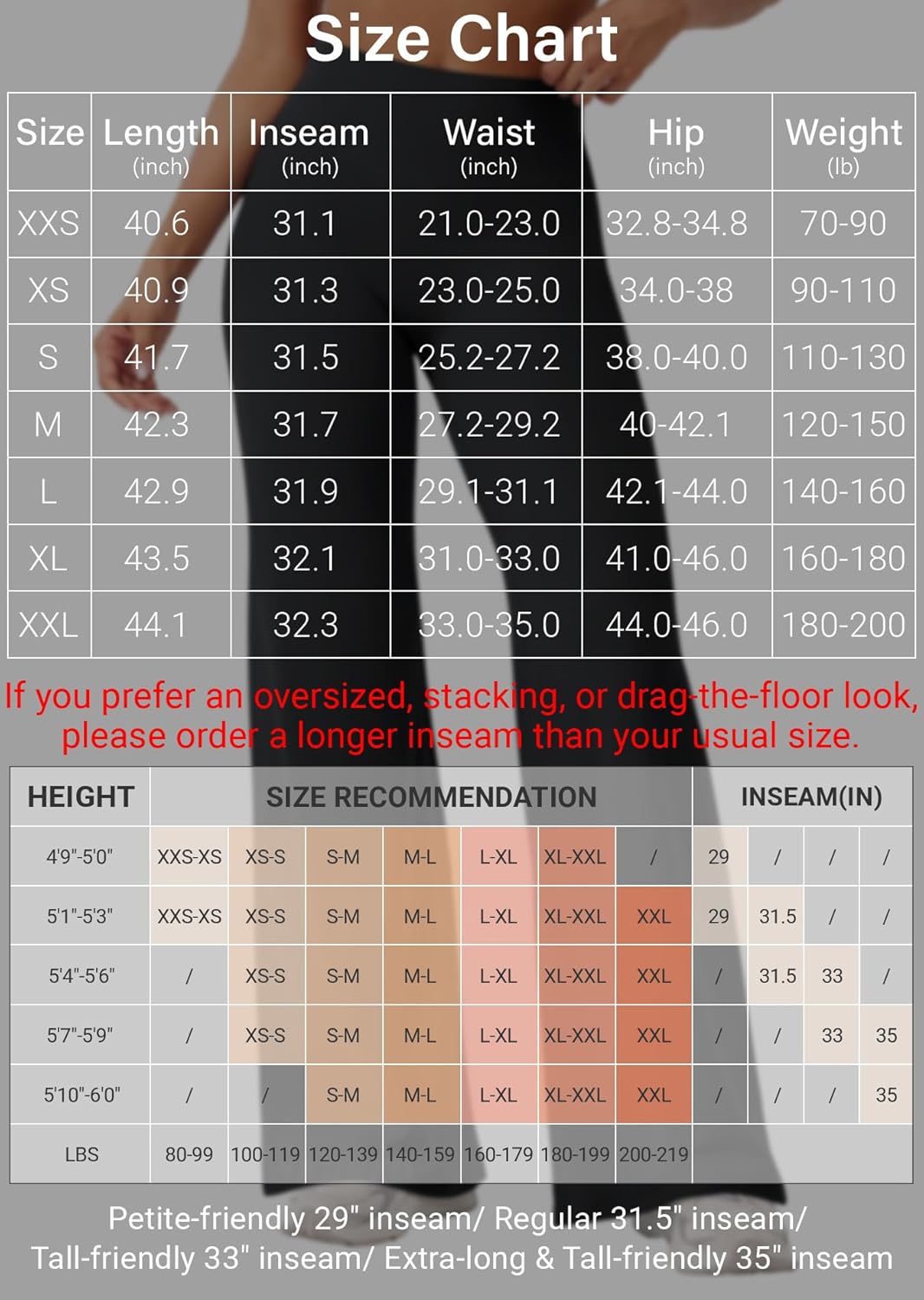Thumbnail 4 de YEOREO High-Waist Seamless-Front Straight Leg Workout Leggings (29–35 in inseam)