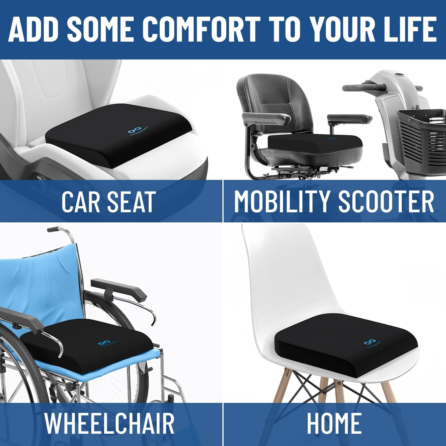 Detalle de Everlasting Comfort Ventilated Gel Memory Foam Wheelchair Cushion