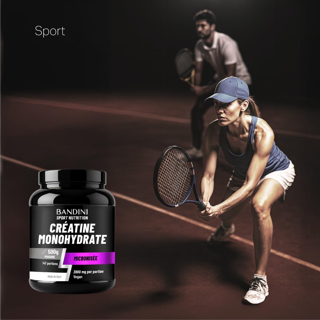 Thumbnail 1 de Bandini Créatine Monohydrate en poudre 500 g (147 portions) – 100% pure, doseur inclus