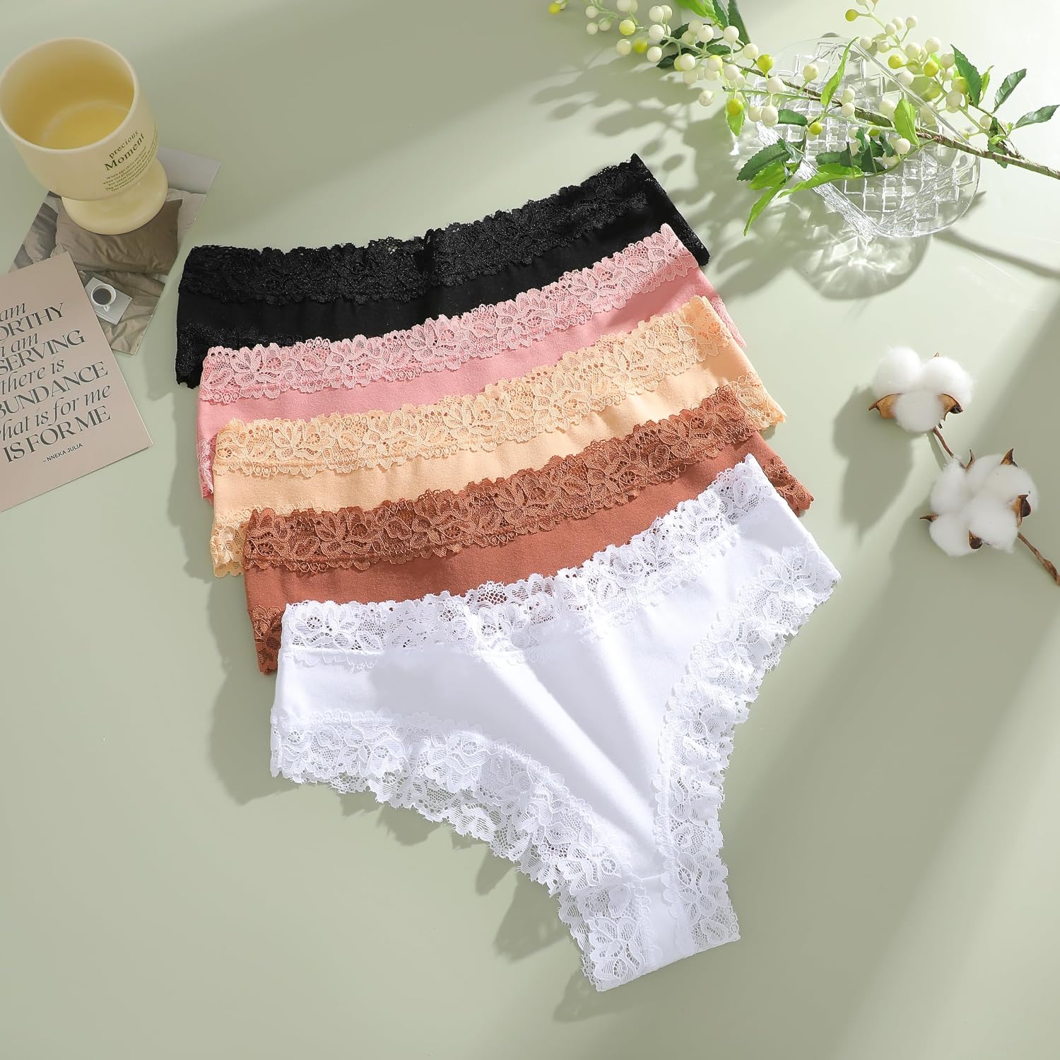 Detalle 2 de ALL OF SHE Mutande Brasiliana Cotone 5 pezzi