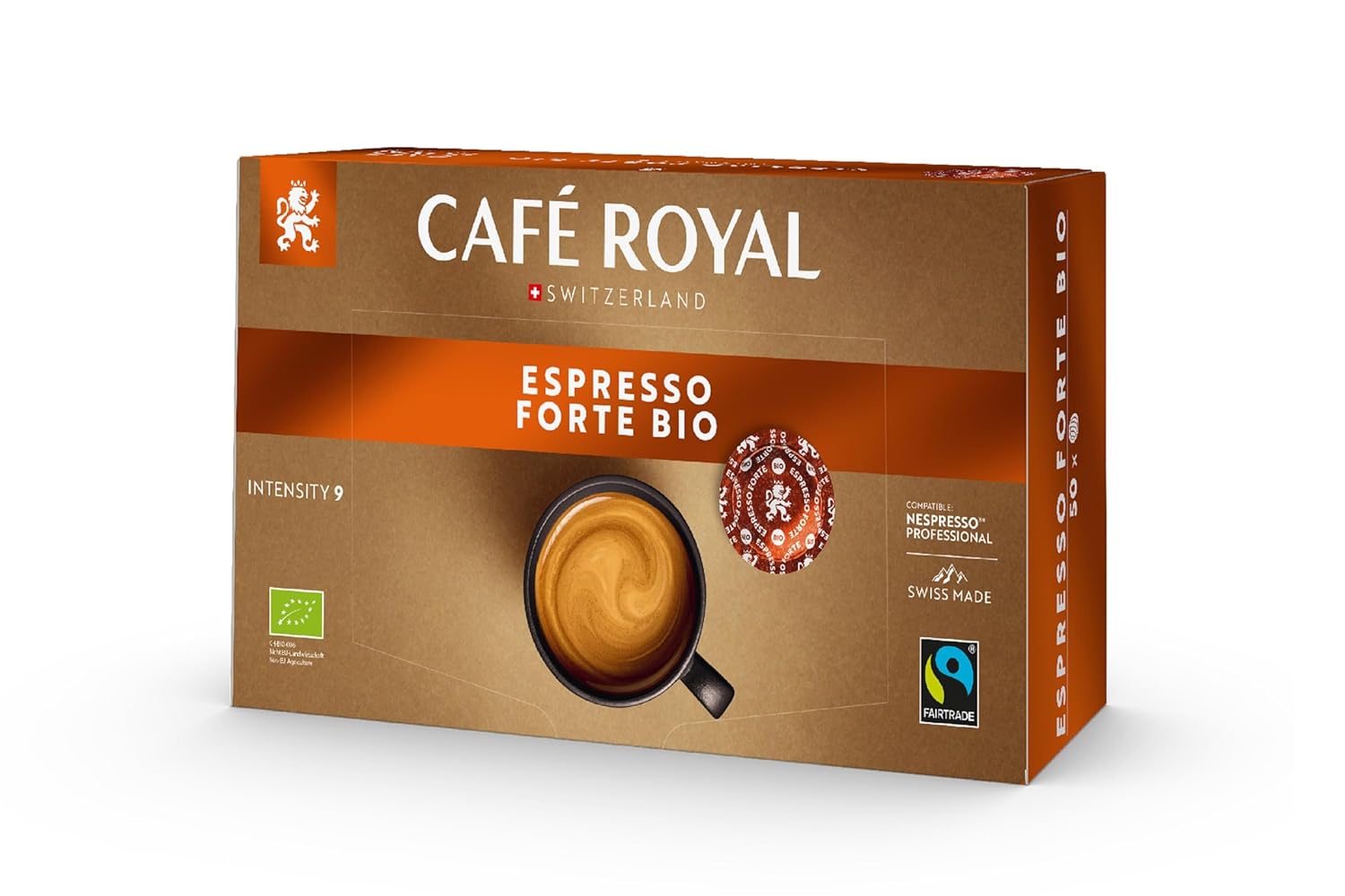 Detalle de Café Royal Professional Pads Bio Espresso Forte – 50 Pads, Nespresso® Professional kompatibel