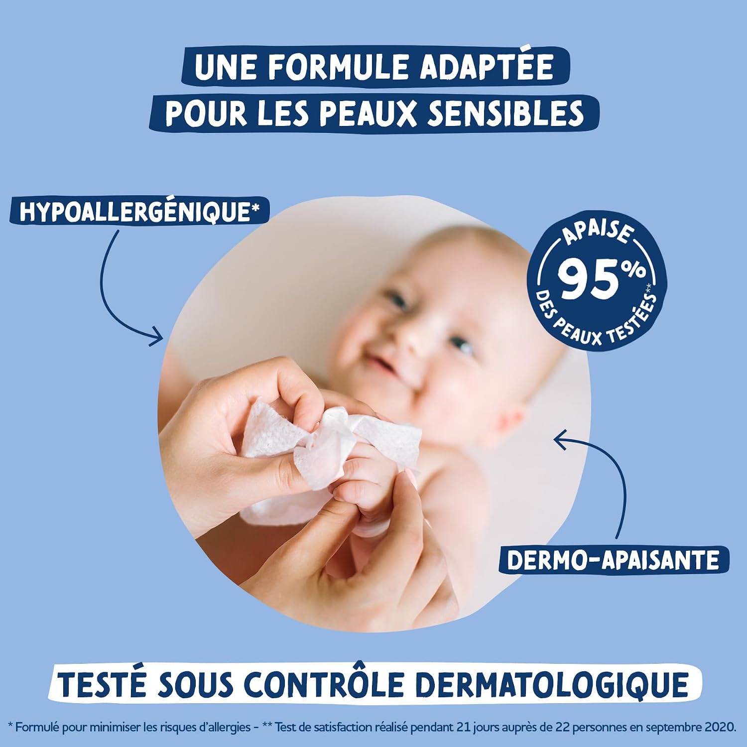 Detalle de Dodie – Lot de 8 paquets de lingettes compostables à l’eau (x50)
