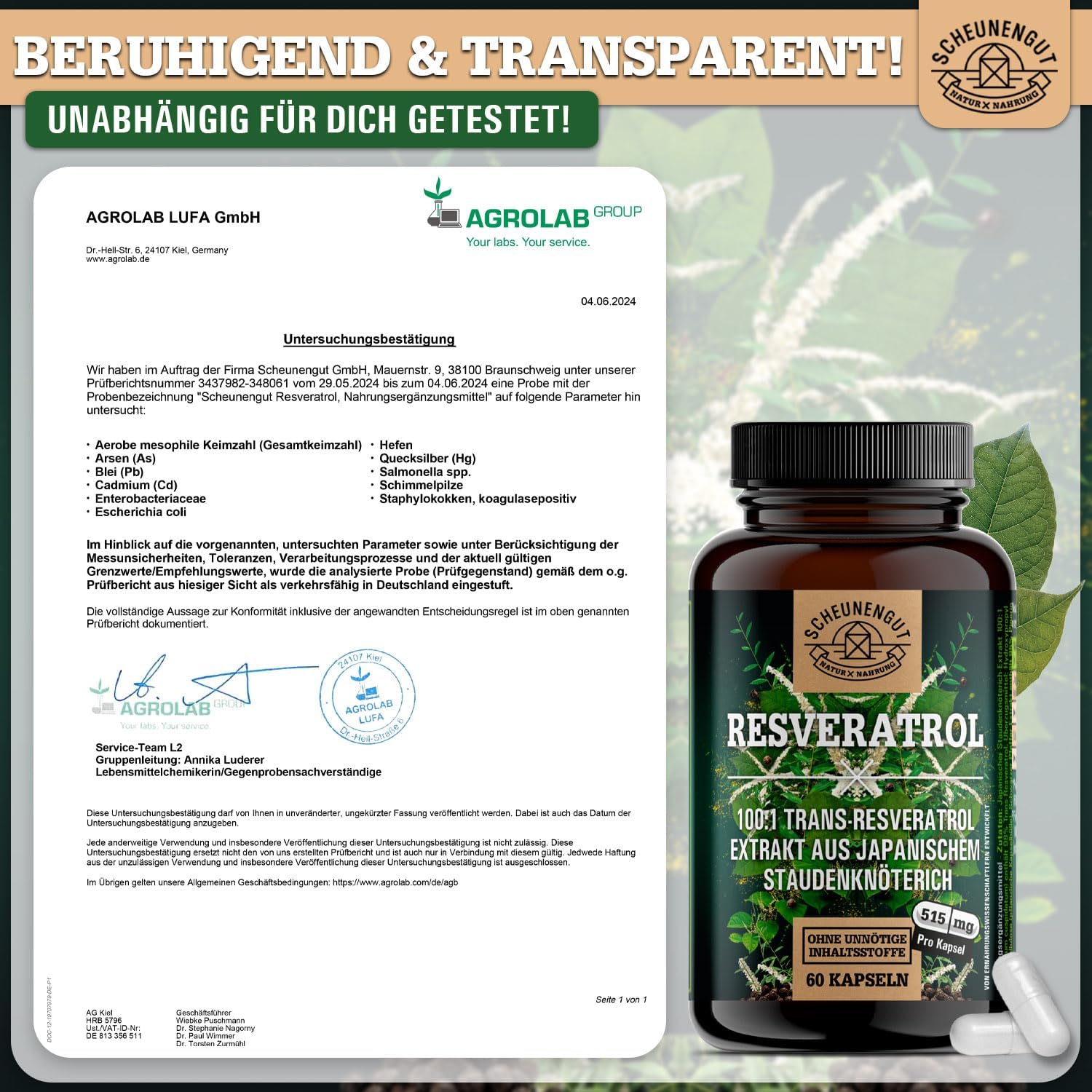 Thumbnail 5 de SCHEUNENGUT Resveratrol 1000mg Kapseln