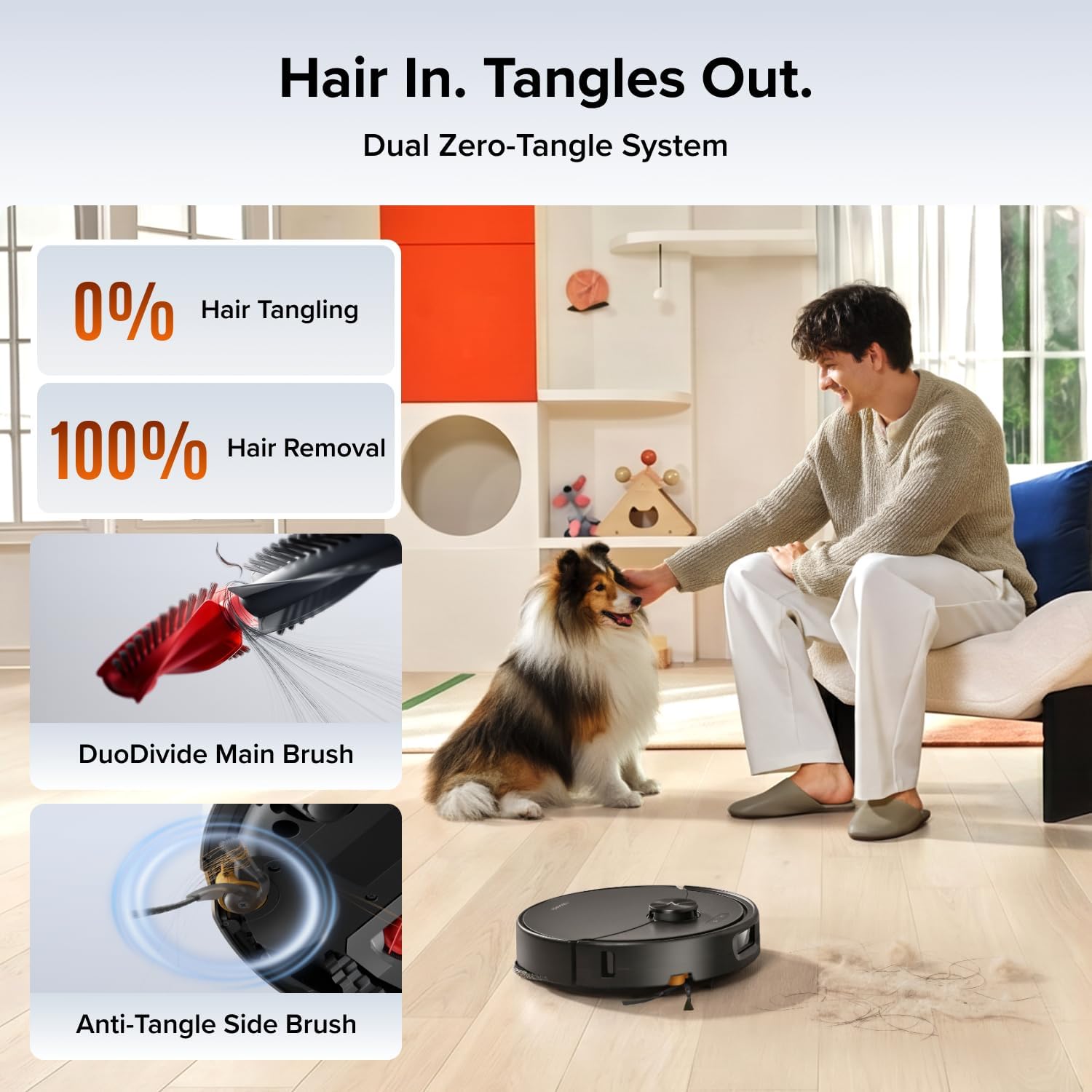 Detalle de roborock Qrevo 2 Pro Robot Vacuum and Mop, 20,000 Pa Suction, FlexiArm Edge Mopping