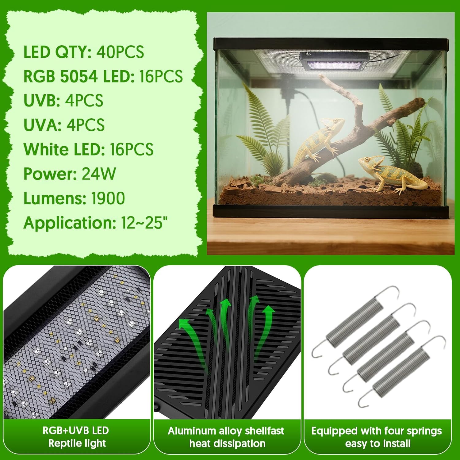 Thumbnail 6 de QZQ UVB Light for Reptiles 24W LED