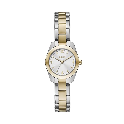 Detalle de DKNY Nolita NY2922: reloj para mujer bicolor de acero con movimiento de cuarzo y 3 manecillas