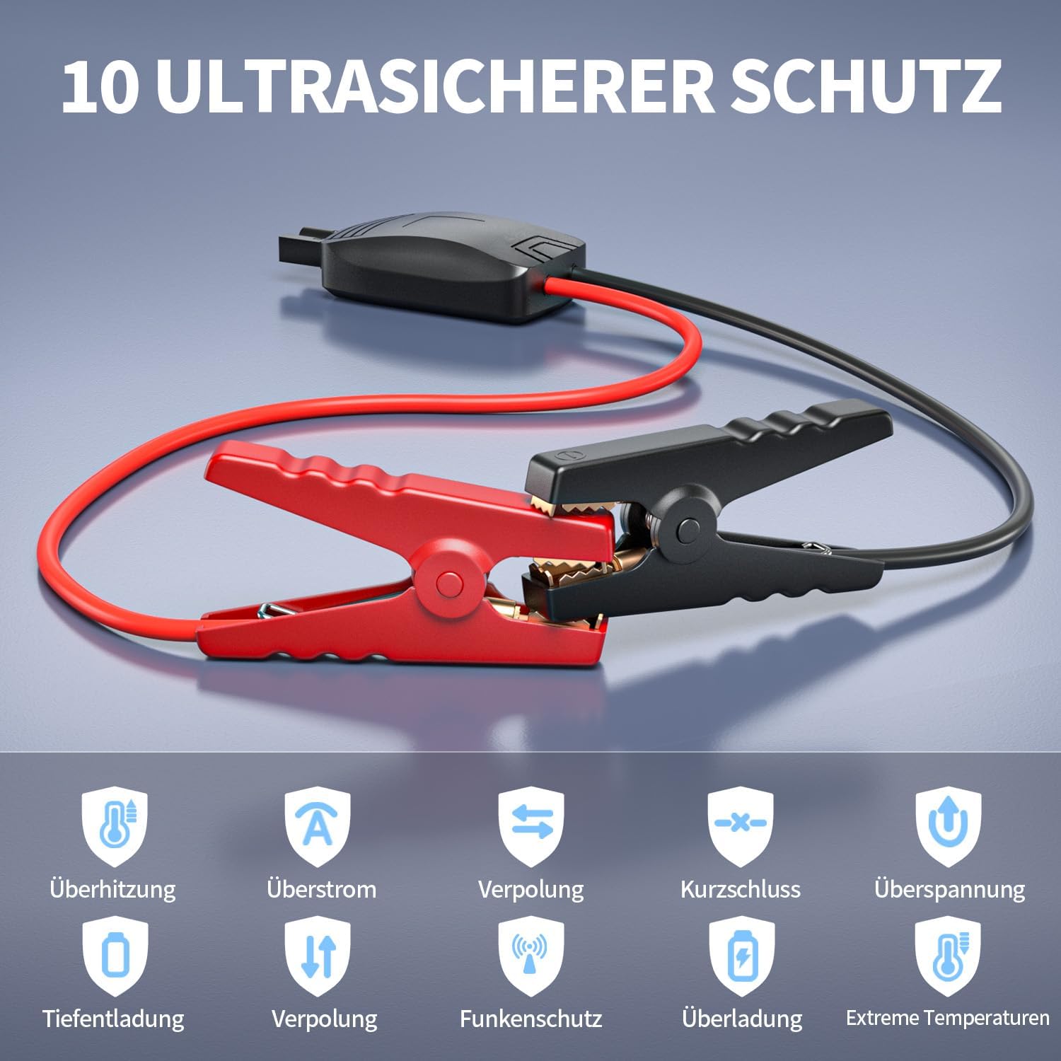 Thumbnail 6 de FINIBO Starthilfe Powerbank für PKW – 6000A Jump Starter mit LCD Display