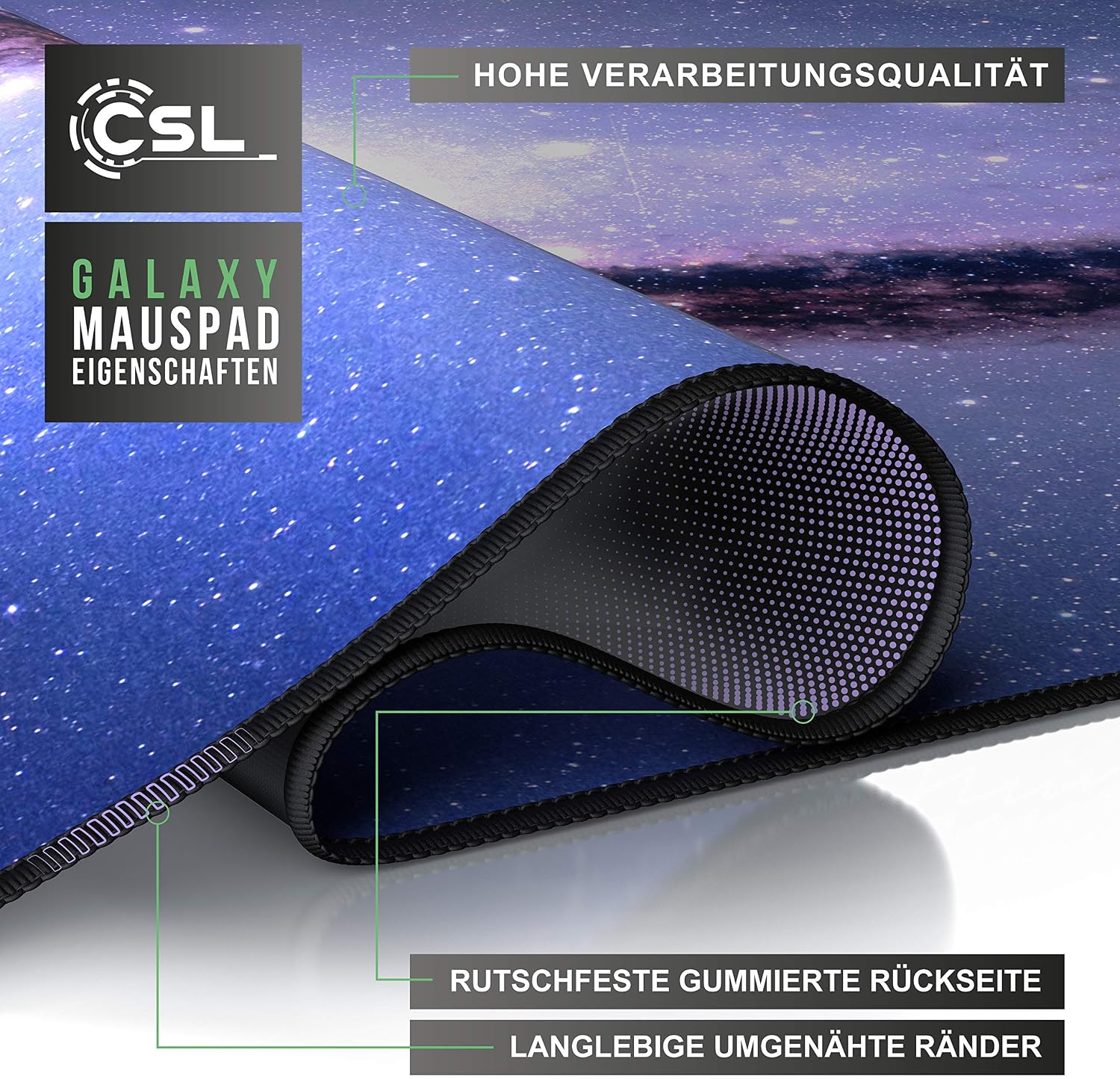 Detalle 2 de CSL XXL Mauspad Gaming 900x400 mm đź–±
