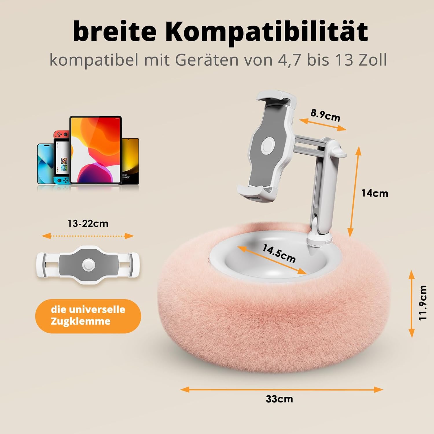 Detalle de SupeDesk Kindle Halterung Kissen 4,7–13 Zoll