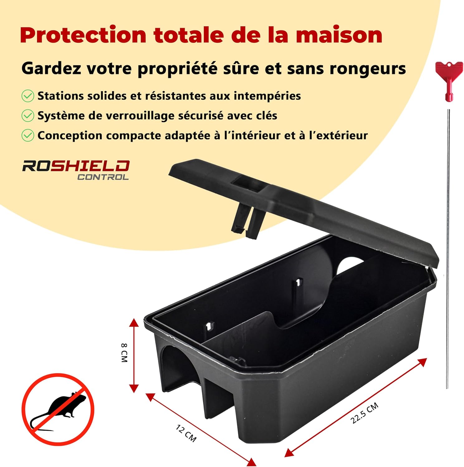 Thumbnail 2 de Roshield Boîte d’Appât pour Rats et Souris – Lot de 2 Stations Sécurisées