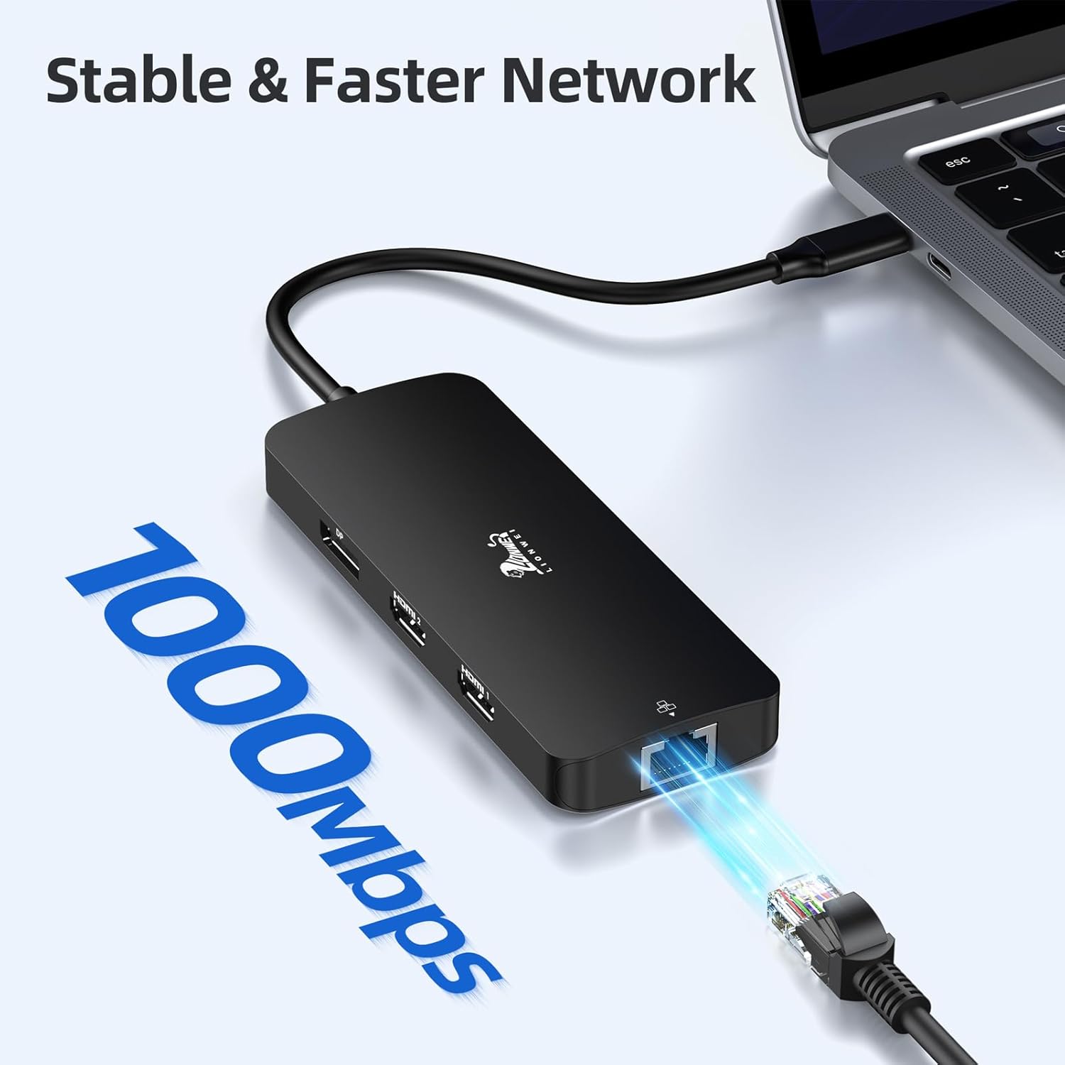 Thumbnail 5 de USB-C Docking Station Dual Monitor 8 in 1: 2x HDMI/1x DisplayPort, 100 W PD, Gigabit Ethernet